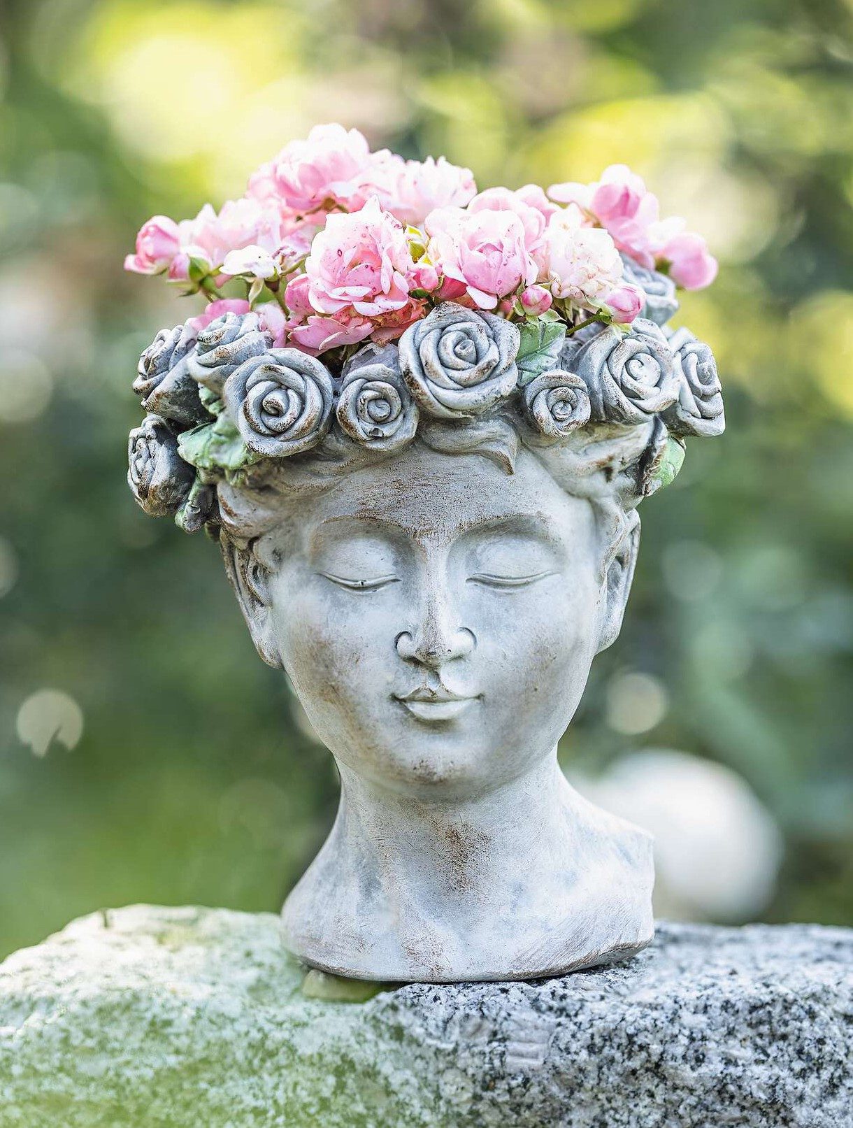 Dekoleidenschaft Blumentopf Büste "Rosenkrone" Pflanztopf, Pflanzgefäß, günstig online kaufen