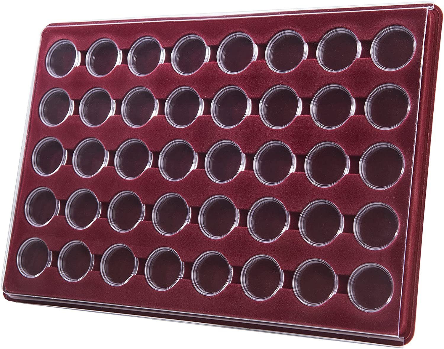 MC.Sammler Münzetui Münztableau + 40 STK Münzkapseln 26mm für 2 Euro Münzen