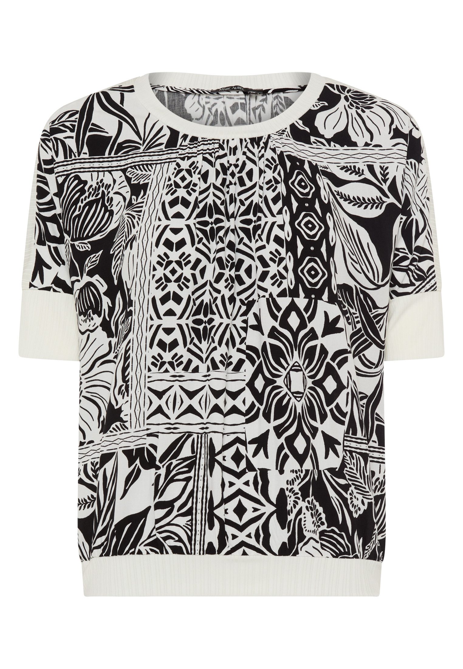 MARC AUREL Druckbluse mit Patchwork-Print