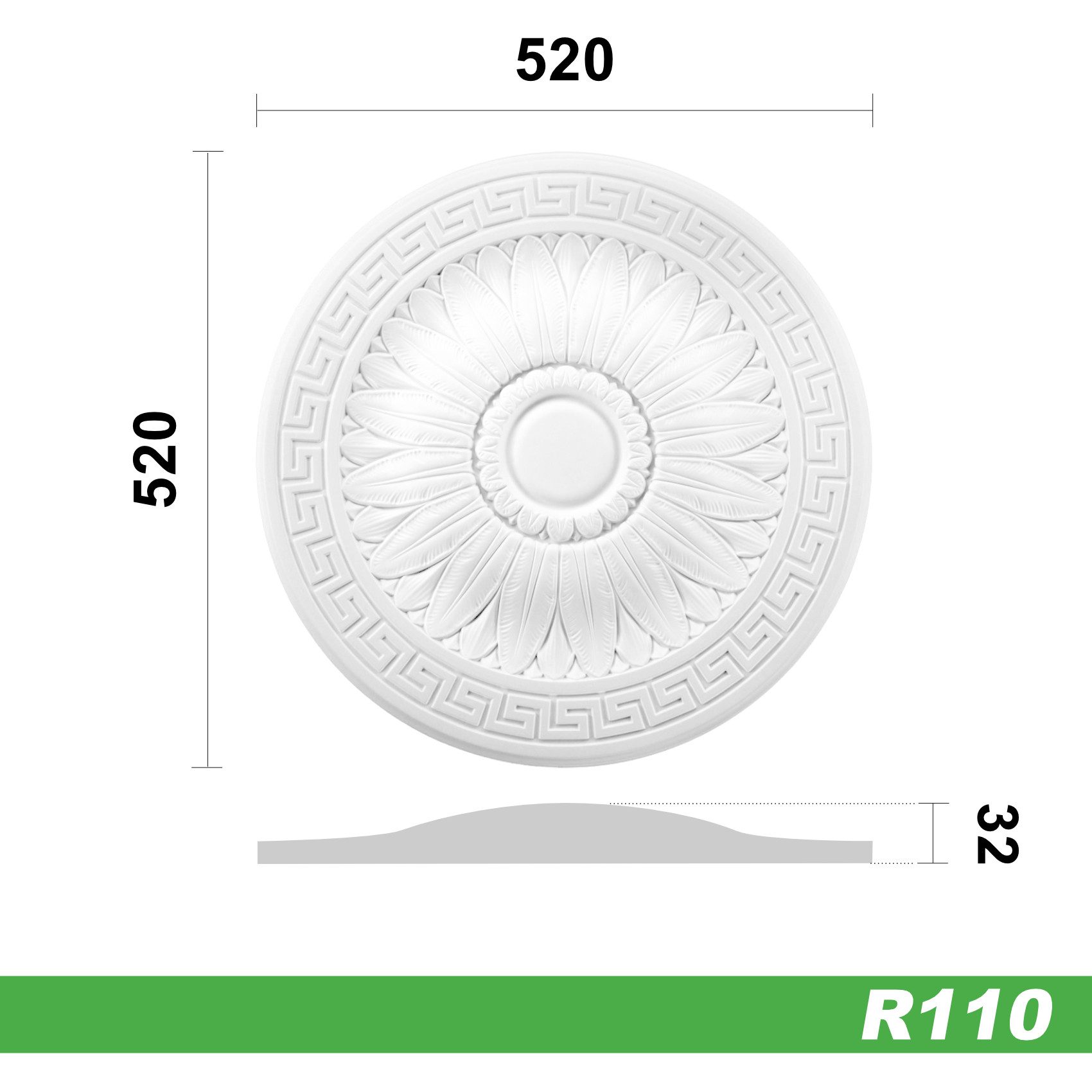 Grand Decor Wanddekoobjekt R110 (Stuckrosette aus günstig online kaufen