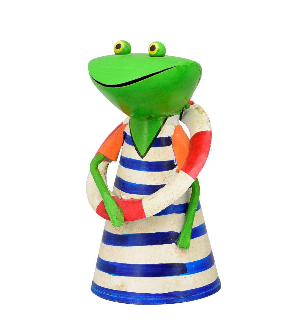 Relaxdays Gartenfigur Frosch, wetterfest, für Ba…