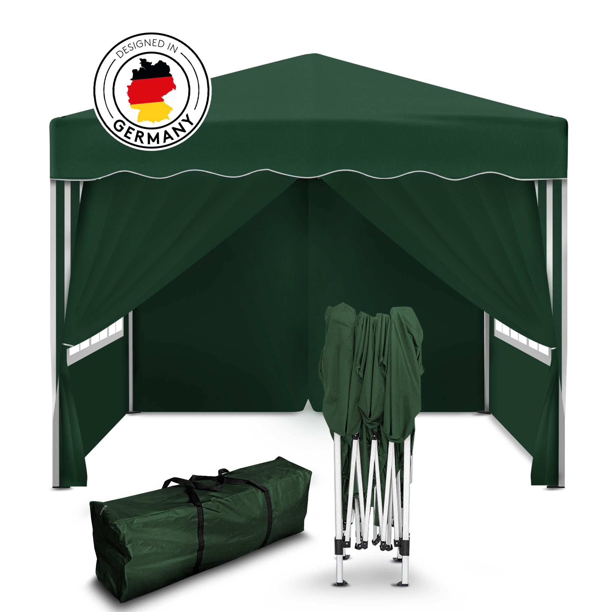 Kronenburg Faltpavillon 3x3 m wasserdicht - Gartenpavillon, Partyzelt stabi günstig online kaufen