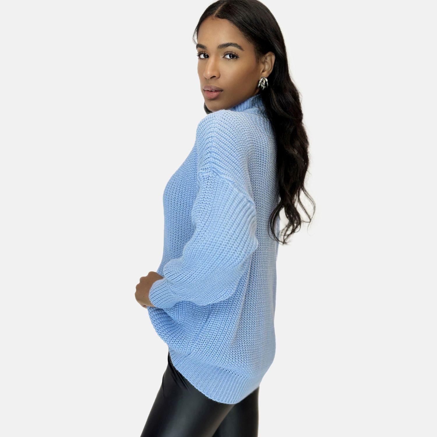 Elara Strickpullover Elara Damen Strickpullover Hoherkragen günstig online kaufen