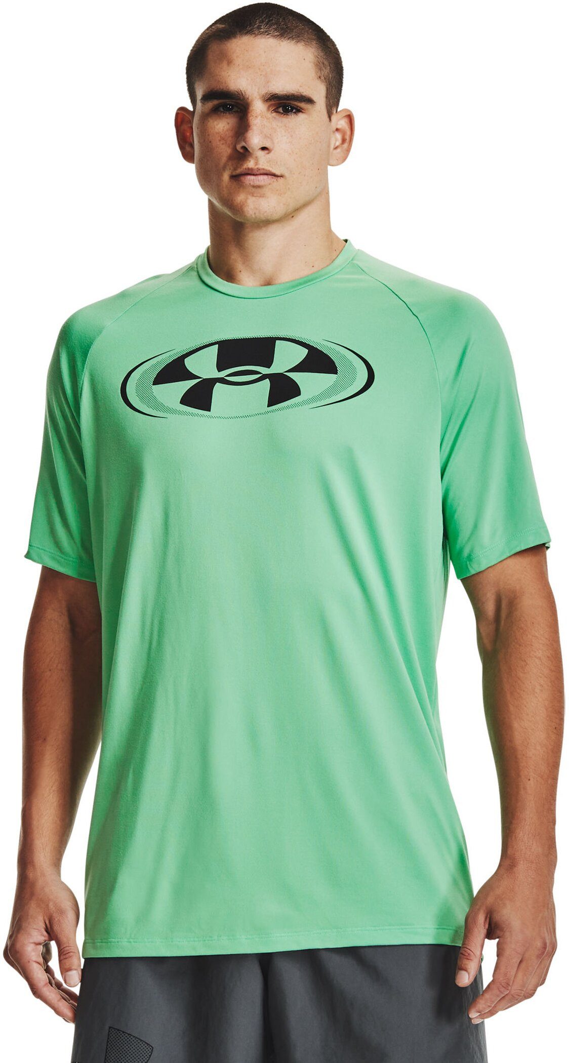 Kurzarmshirt UA TECH 2.0 CIRCUIT SS-BLK,Matcha G Matcha Green