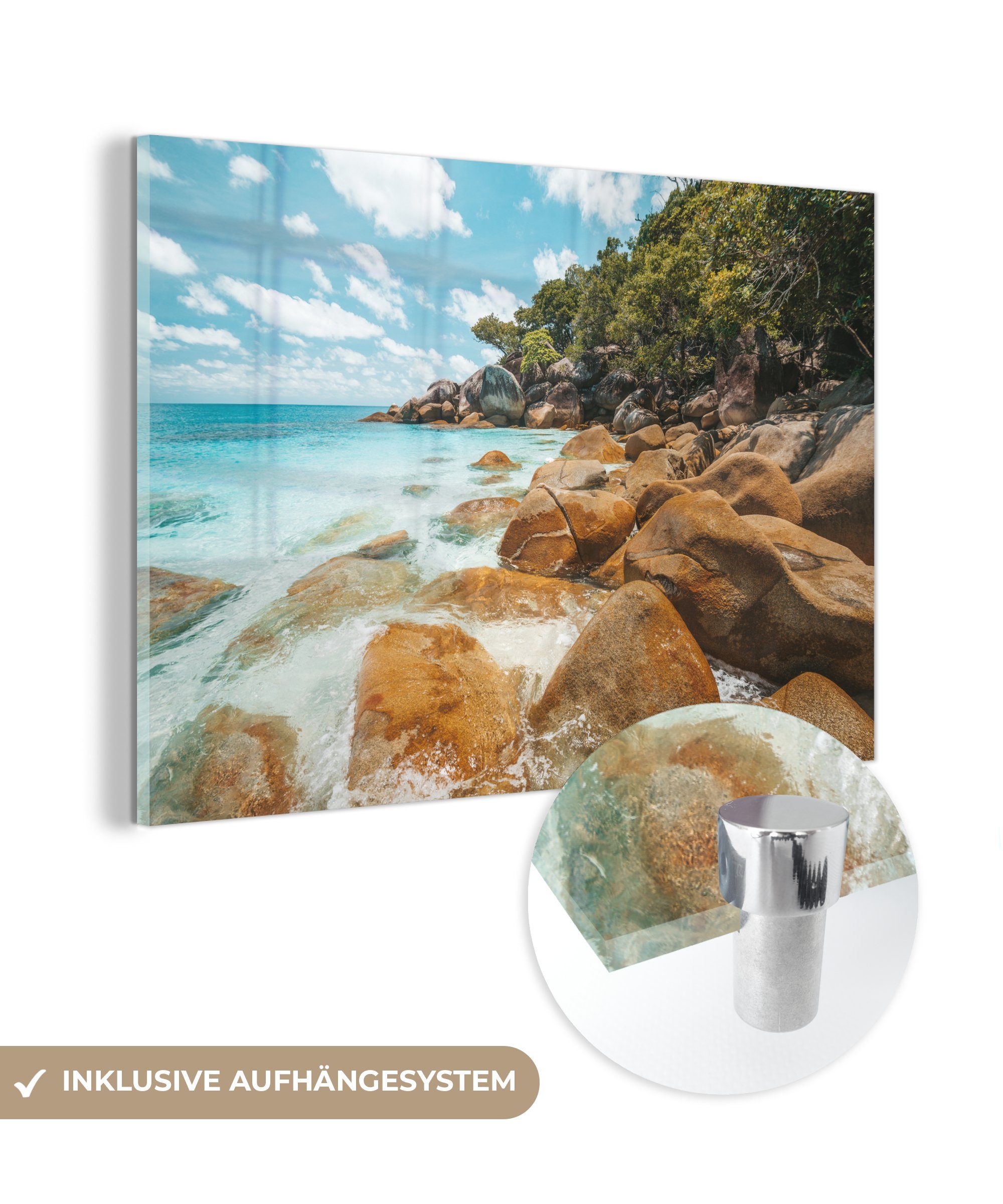 Schlafzimmer MuchoWow Barrier Great St), Acrylglasbilder am Nudey Wohnzimmer Reef Beach, & (1 Acrylglasbild