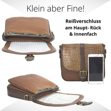 Sunsa Umhängetasche Leder Damen Umhängetasche. Bunter Crossbody Bag Ledertasche, echt Leder aus Lederresten