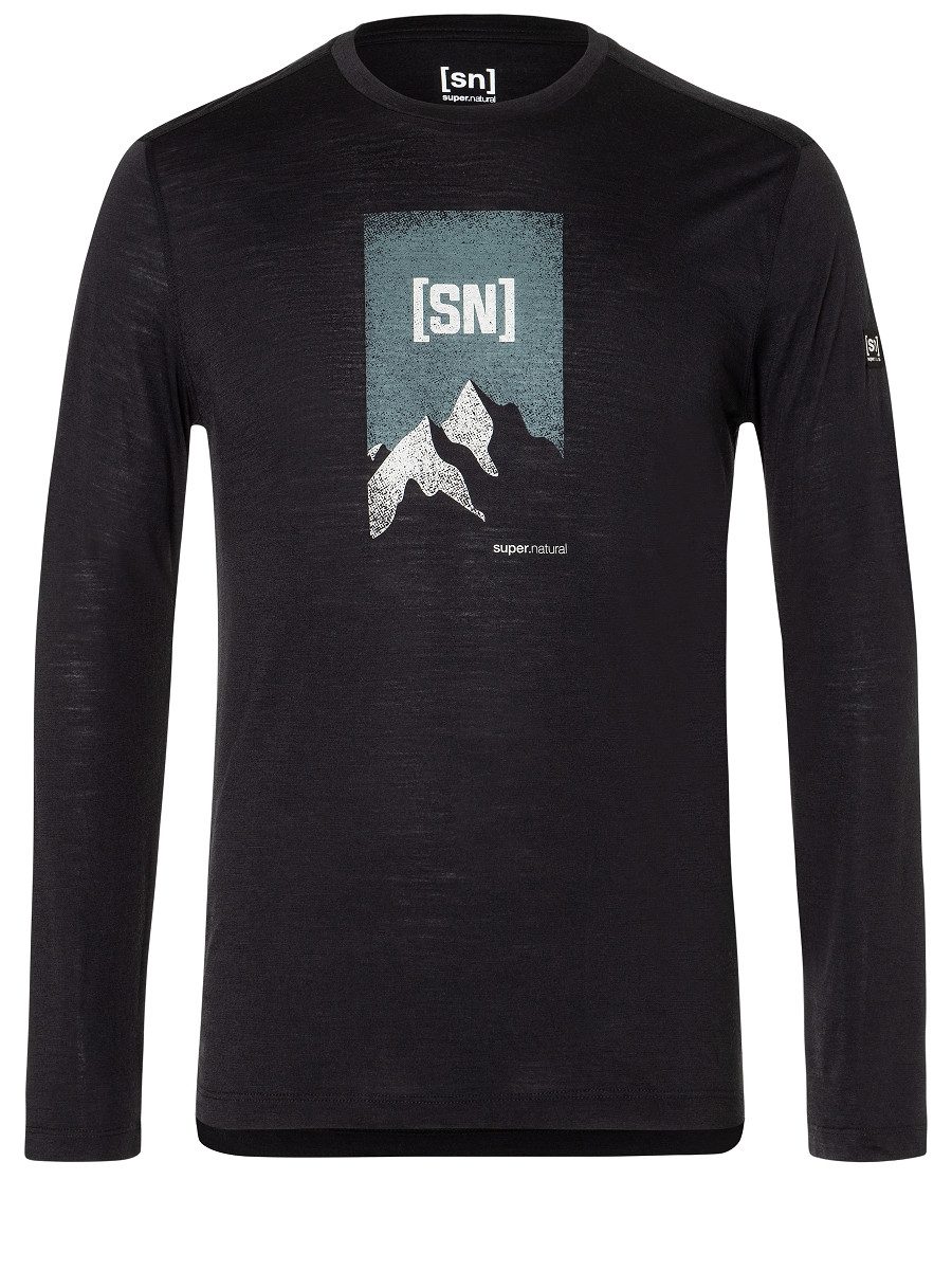 SUPER.NATURAL Langarmshirt für Herren, Merino 2 günstig online kaufen