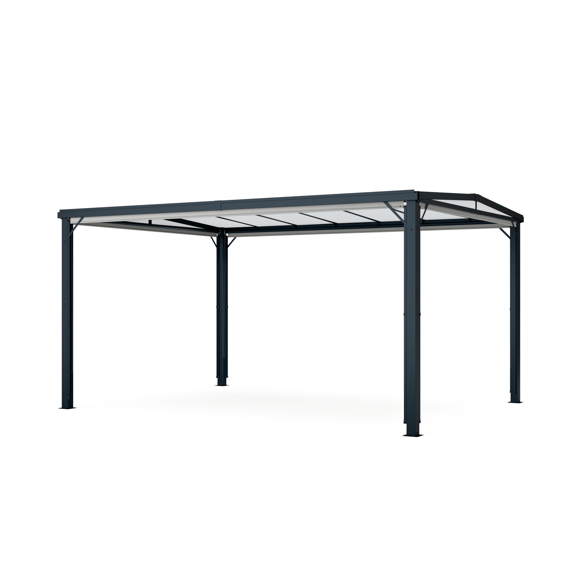 blumfeldt Pavillon Solid Sky, (Set), Gartenpavillon Outdoor Garten mit Seitenteilen Stahl 212,5x295x395 cm