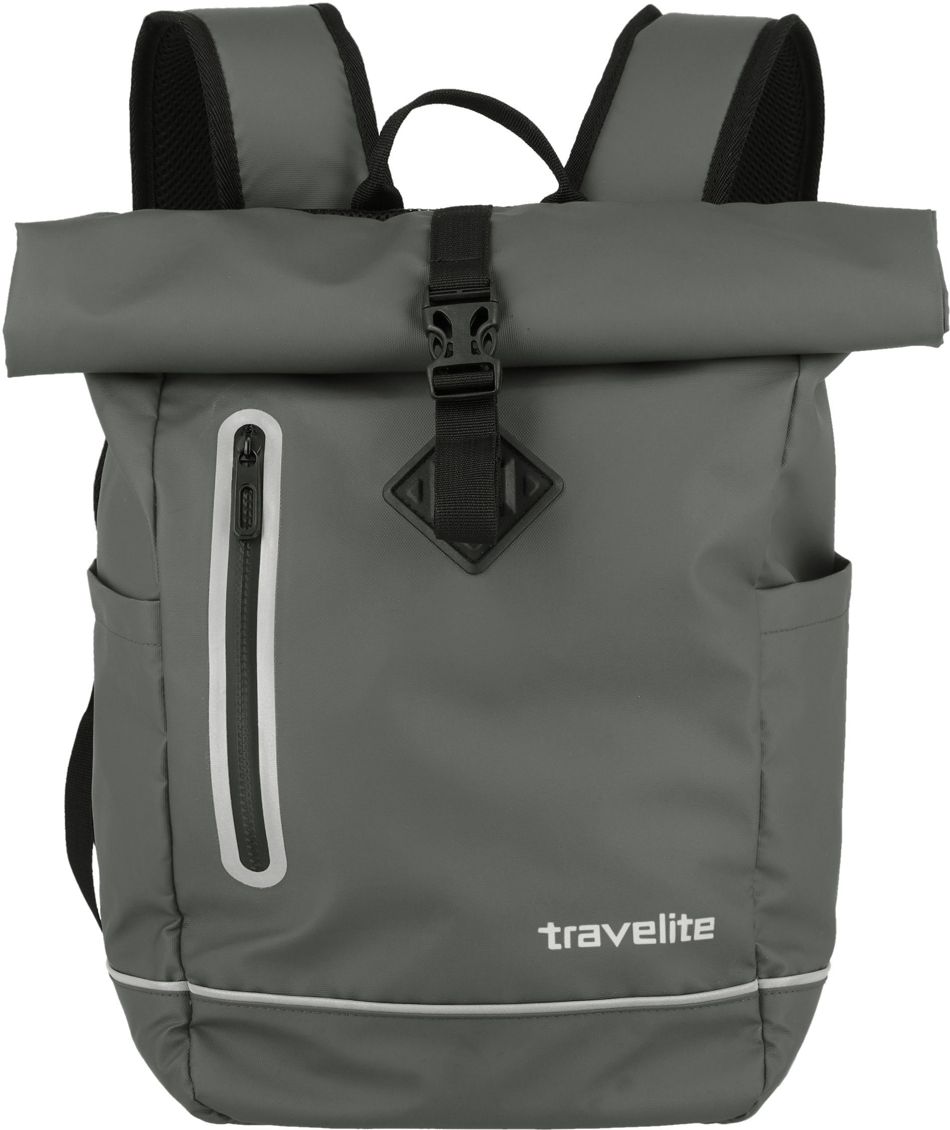 travelite Freizeitrucksack BASICS Roll-Up Rucksack Plane, Wanderrucksack Reiserucksack Streetpack Arbeitsrucksack