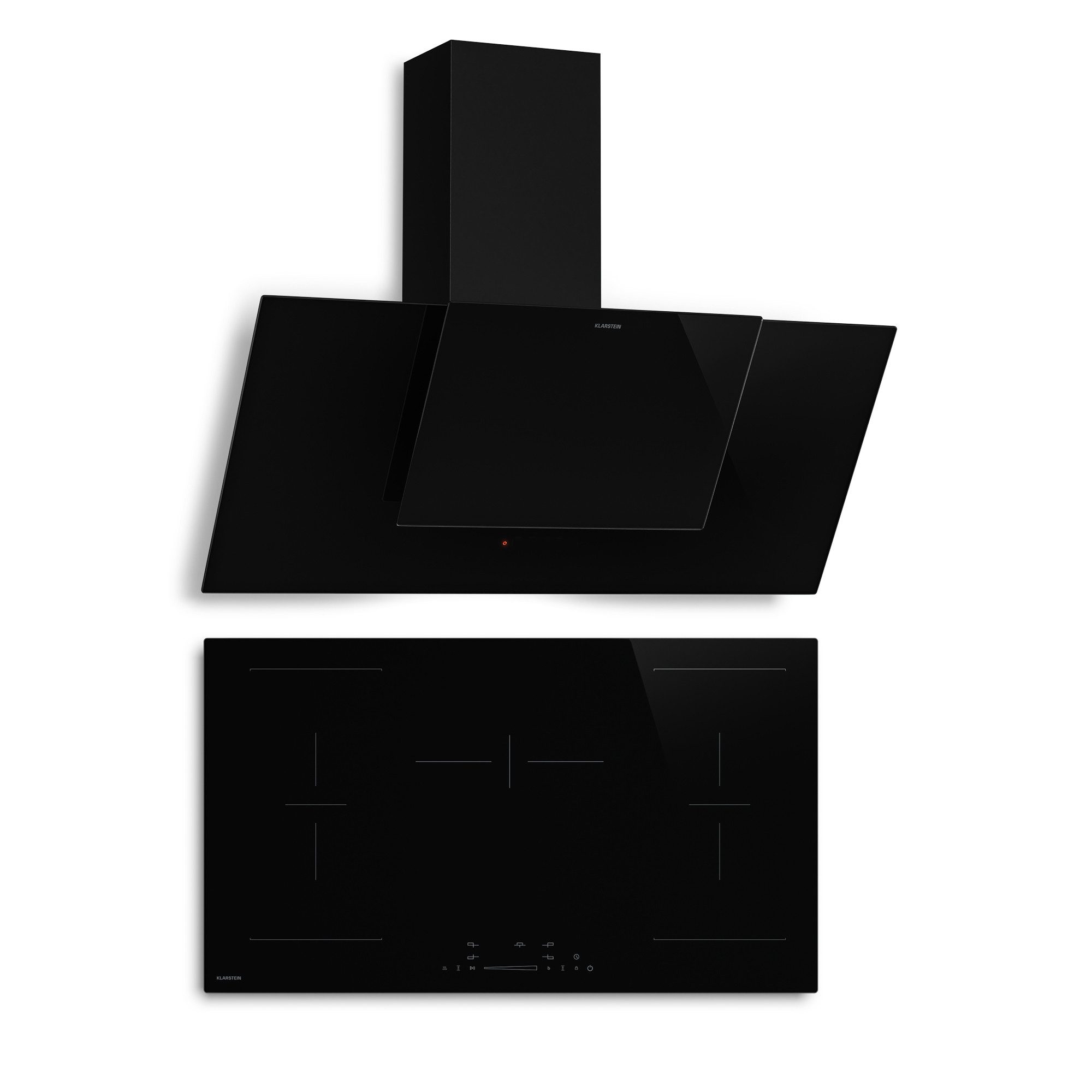 Klarstein Unterbauhaube HaloSync 90cm Induktionskochfeld 5 Platten Schwarz HaloSync 90cm Induktionskochfeld 5 Platten Schwarz