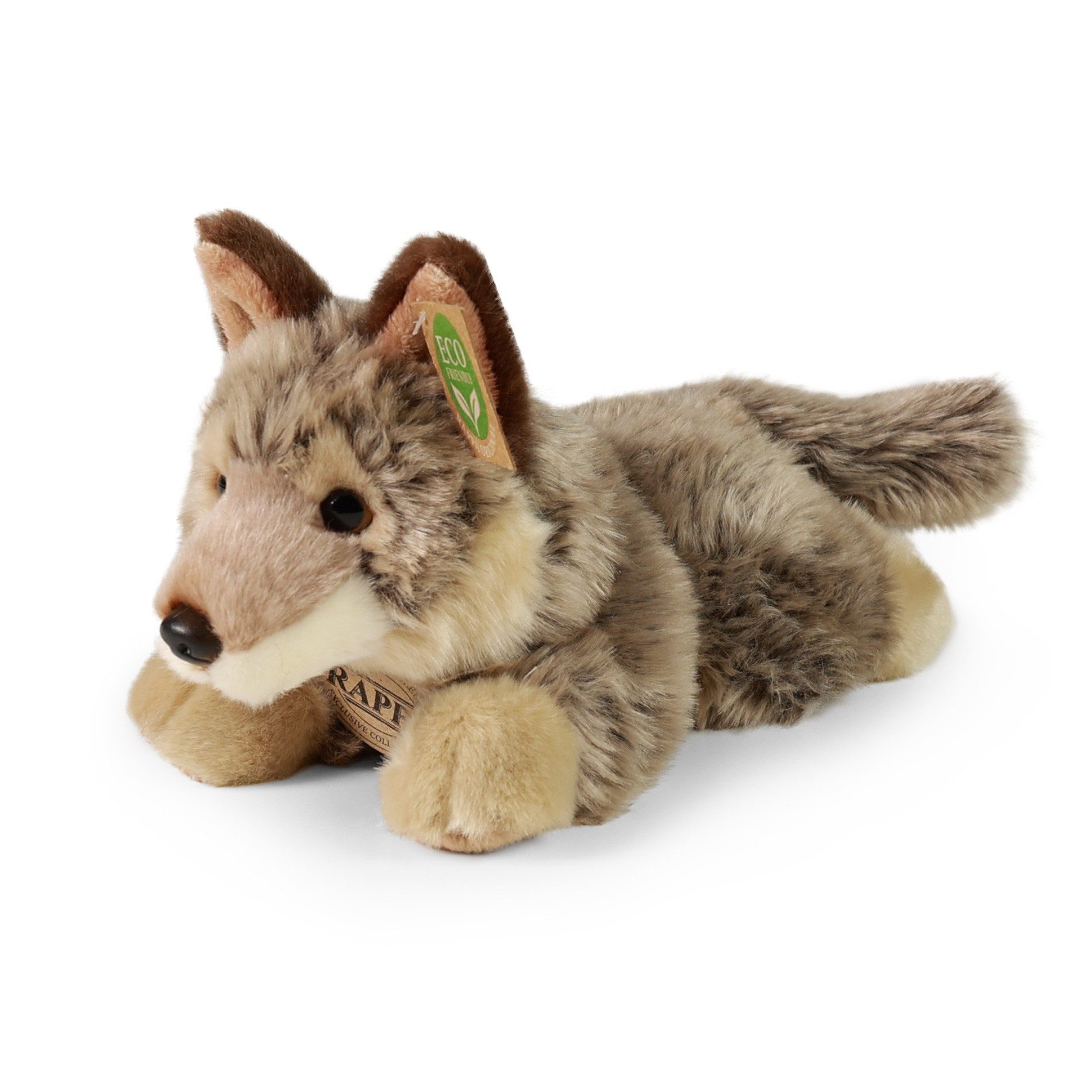 Teddys Rothenburg Kuscheltier Kuscheltier Wolf liegend grau/beige 20 cm Plüschwolf