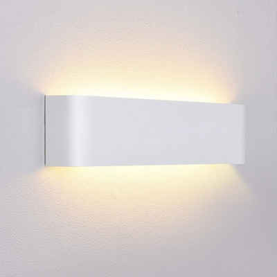 DOPWii Wandleuchte LED 12W Wandbeleuchtung 3000K Wandlampe warmweißes Licht, LED fest integriert