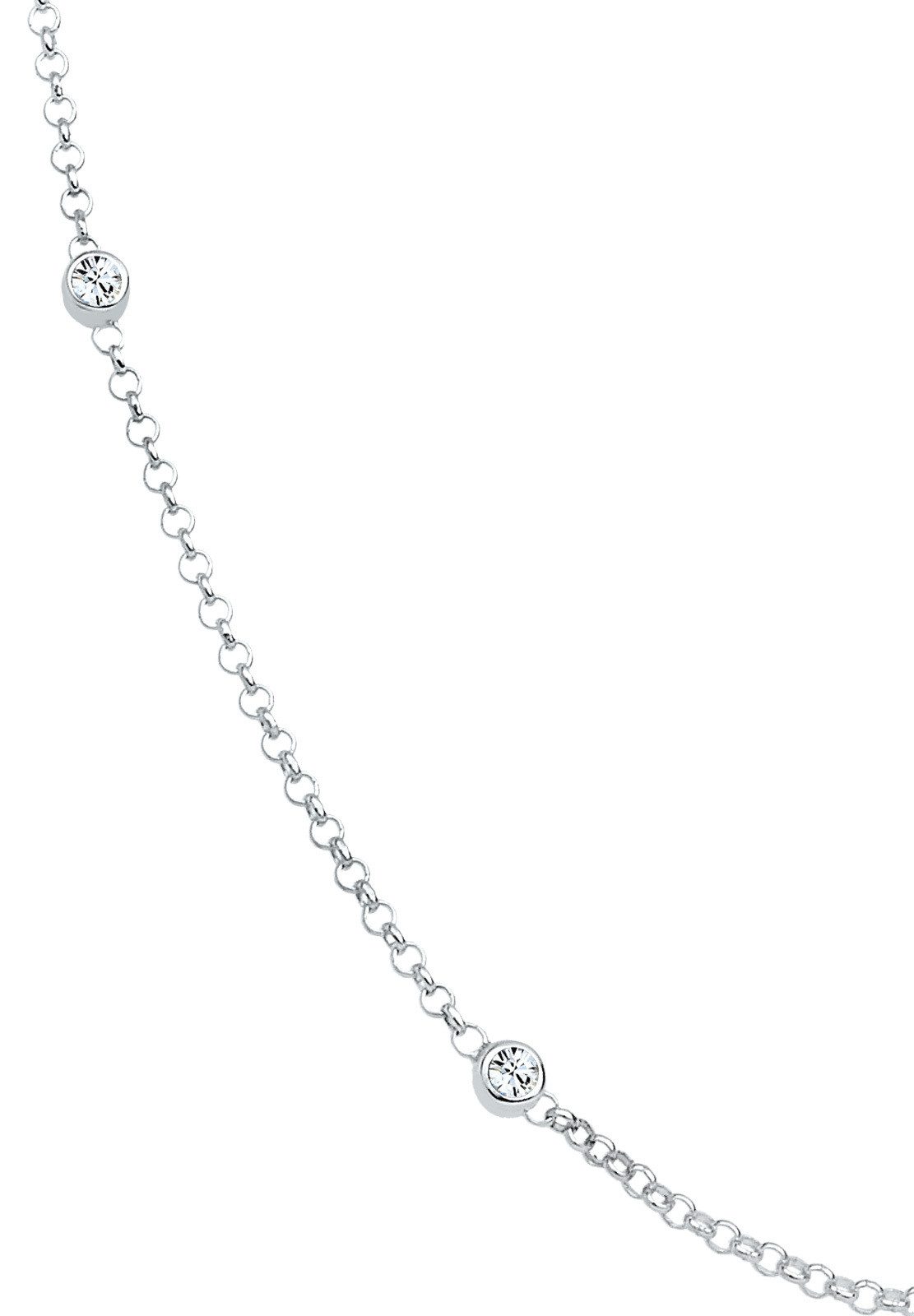 Elli Kette mit Anhänger Solitär Basic Kristalle 925 Silber