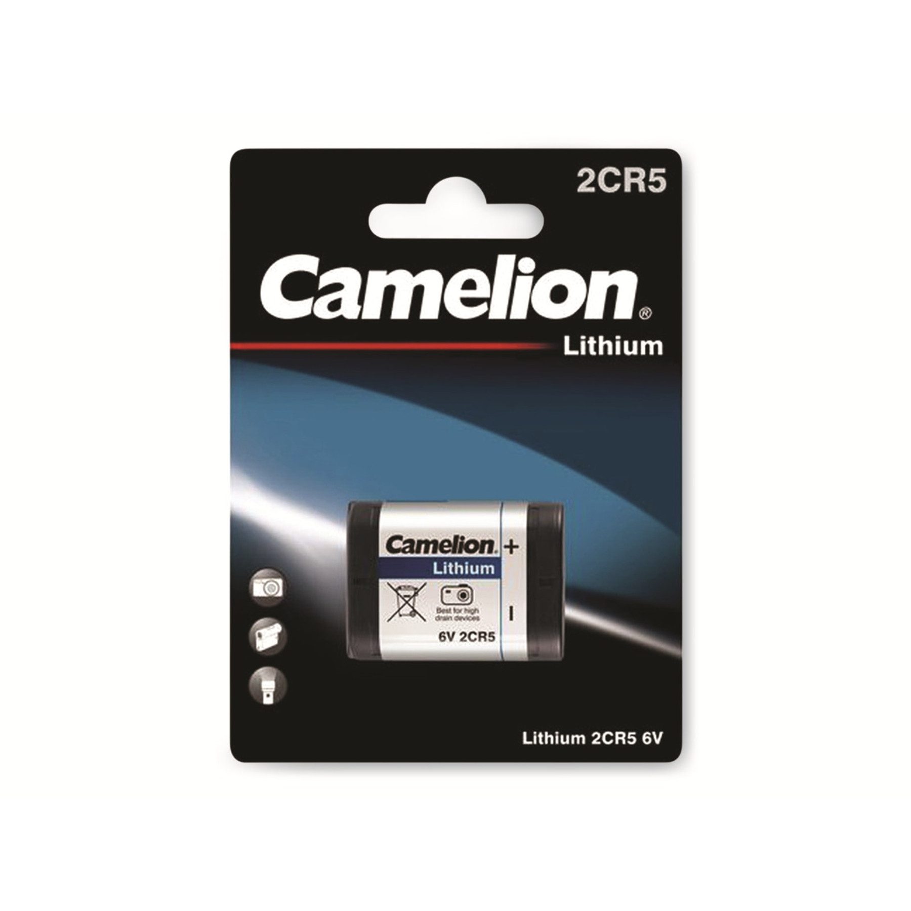 Camelion CAMELION Lithium-Batterie CR 2CR5 1 Stück Fotobatterie