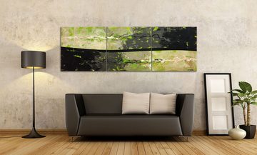 WandbilderXXL XXL-Wandbild Fresh Eruption 210 x 70 cm, Abstraktes Gemälde, handgemaltes Unikat