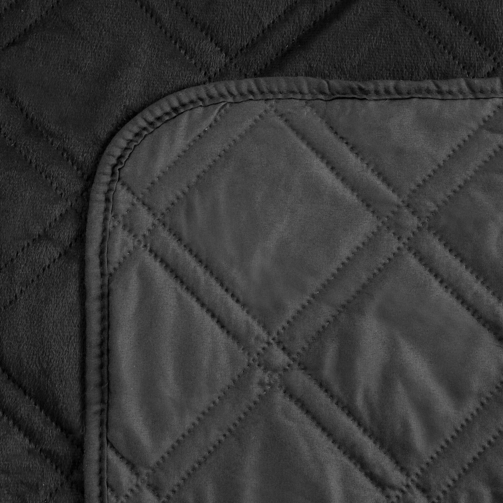 Design91 Tagesdecke Steppdecke LUIZ8 aus Samt Weicher Bett- und Sofaüberwurf, Elegante Bettdecke aus weichem Velours mit Rautenmuster