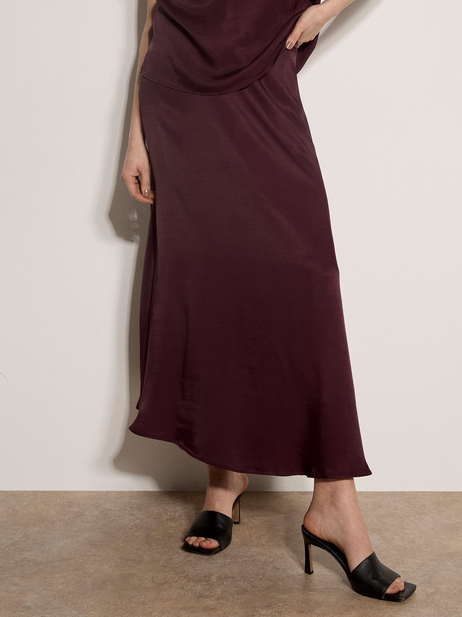 Apricot Midirock Wadenlanger Rock in A-Linie