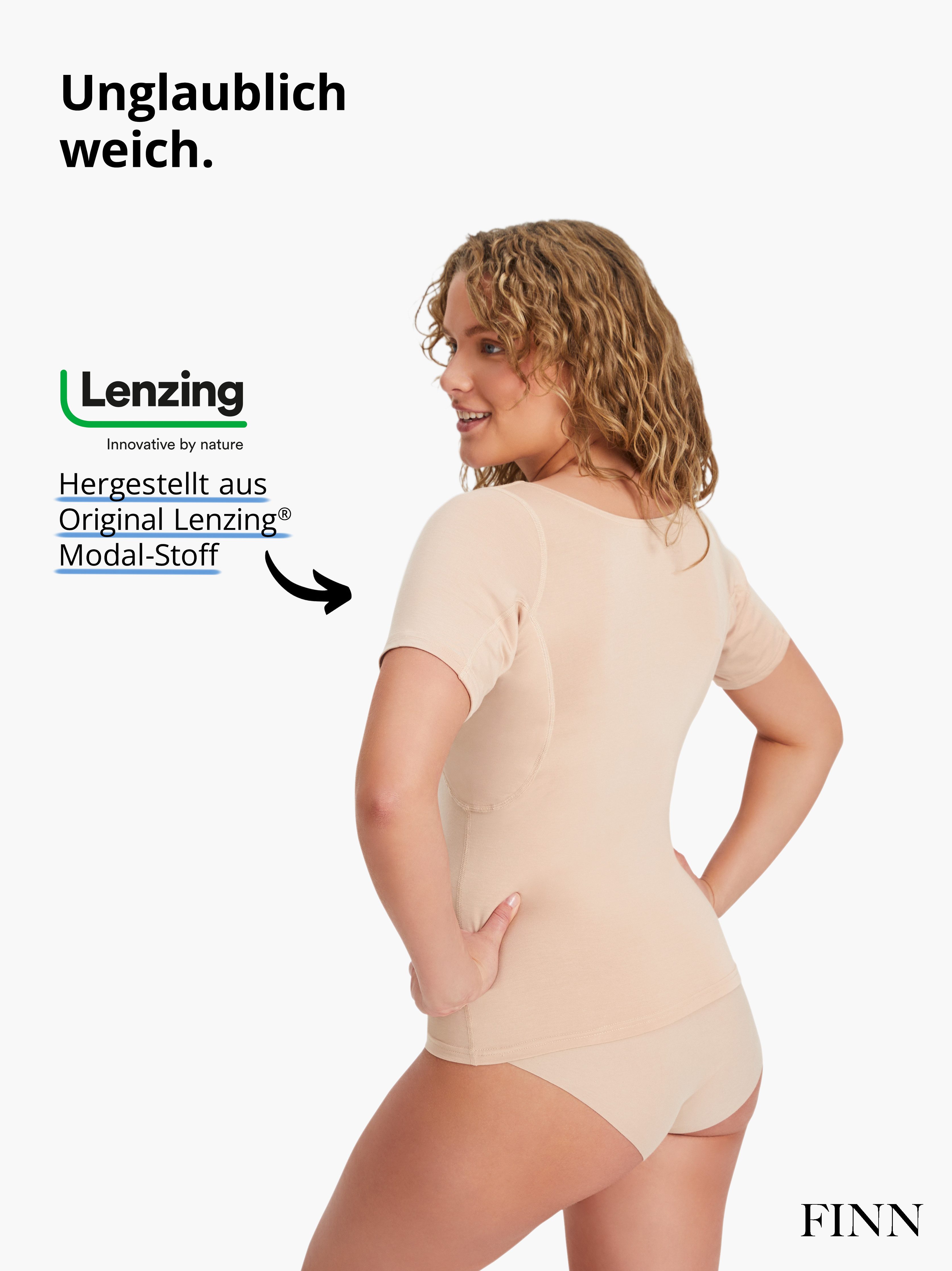FINN Design Unterhemd Anti-Schweiß Shirt Damen mit integrierten Achselpads Schutz vor Schweißflecken und Schweißgeruch – Bild 4 von 5