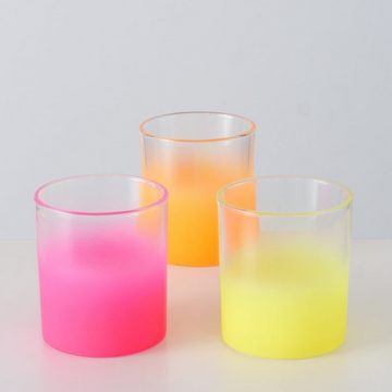 BOLTZE Windlicht Boltze, 6er-Set Windlicht Neon, 3 farben, pink orange gelb