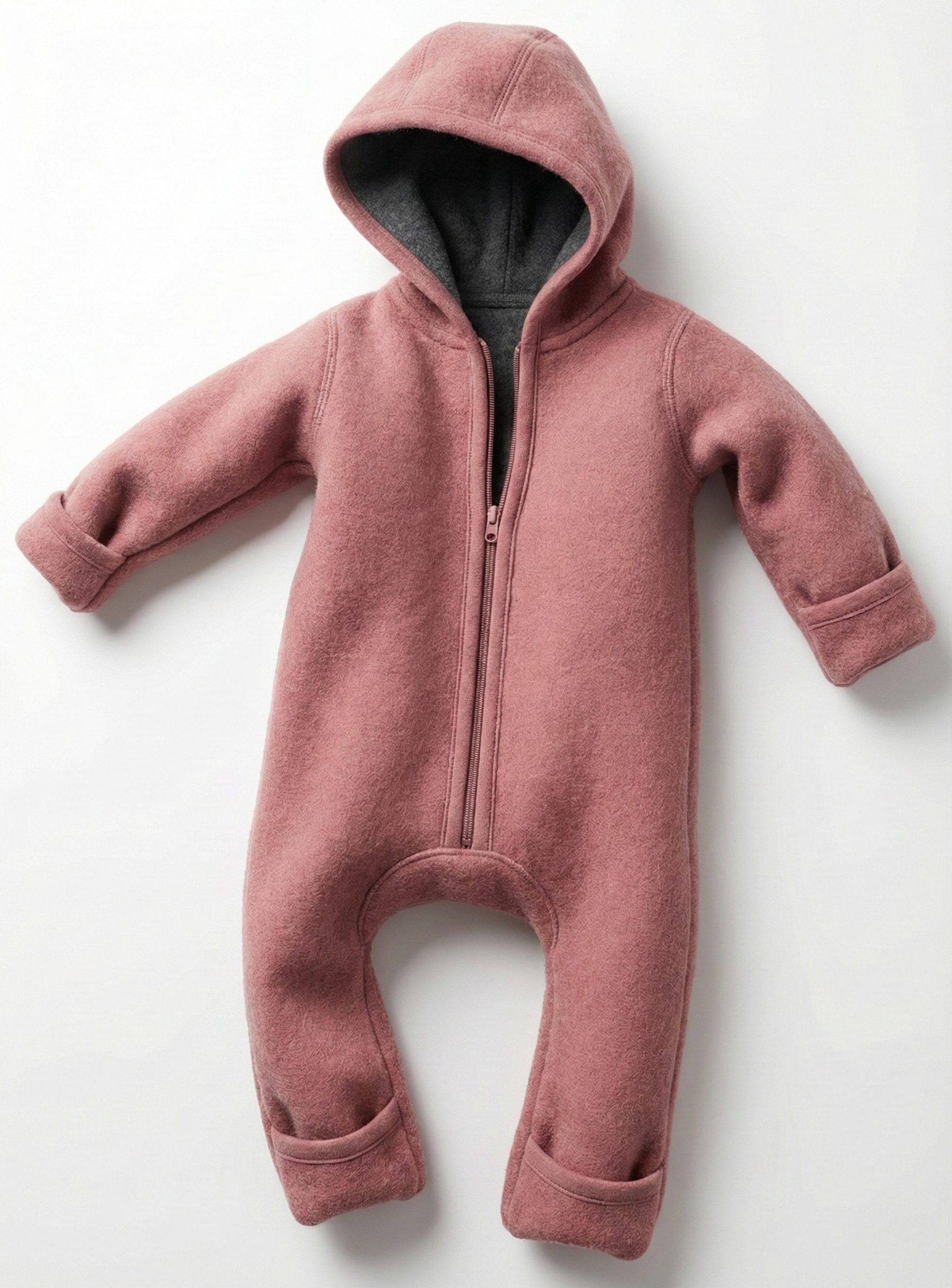 Alavya Home® Overall Walkoverall Bio-Schurwolle (1-tlg) Wollfleece mit Reißverschluss, Walk Woll-Anzug für Kleinkind und Baby