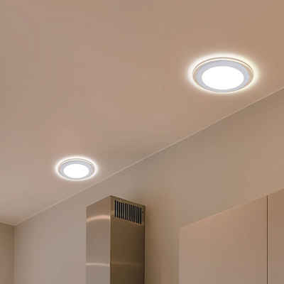 Paulmann LED Einbaustrahler, LED-Leuchtmittel fest verbaut, Warmweiß, 2er Set Design LED Einbau Strahler 7,5 W Spot Wand Decken Leuchte weiß