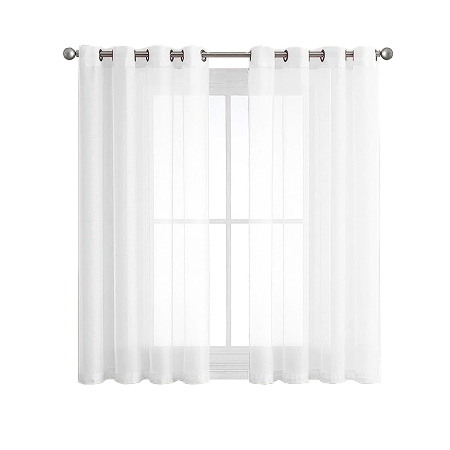 zggzerg Gardine Voile Gardinen Vorhang halbtransparent kurzGardinen günstig online kaufen