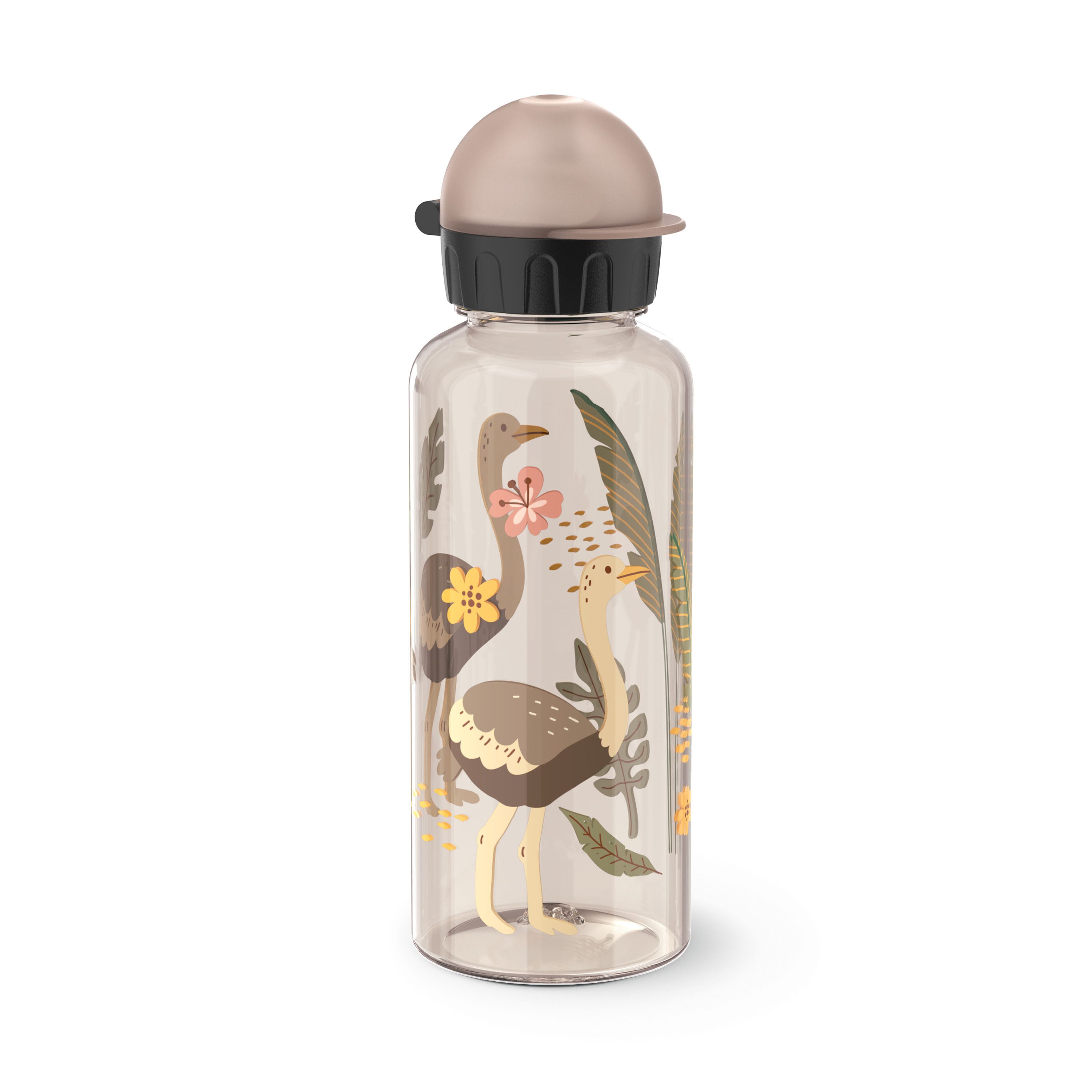Emsa Trinkflasche Kids, 100 % dicht, leicht, 0,6 L, Dreh-Trinkverschluss, transparent