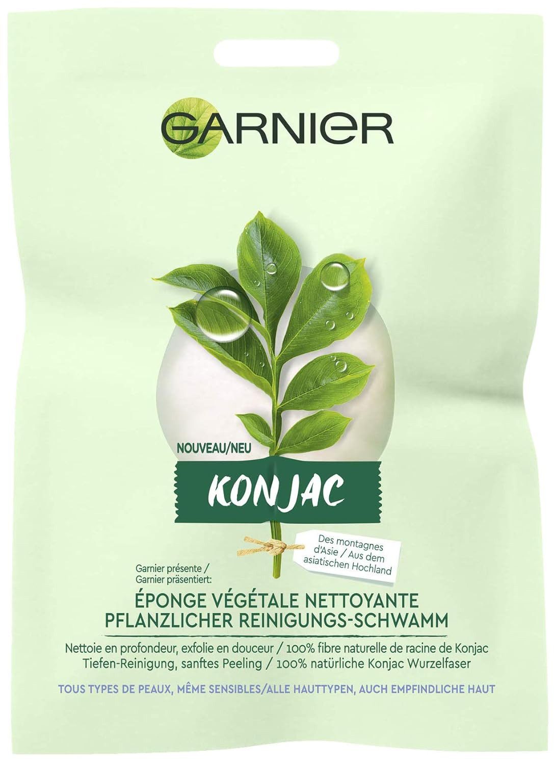 GARNIER Gesichtspeeling Konjac Pflanzlicher Reinigungs-Schwamm, 1-tlg.