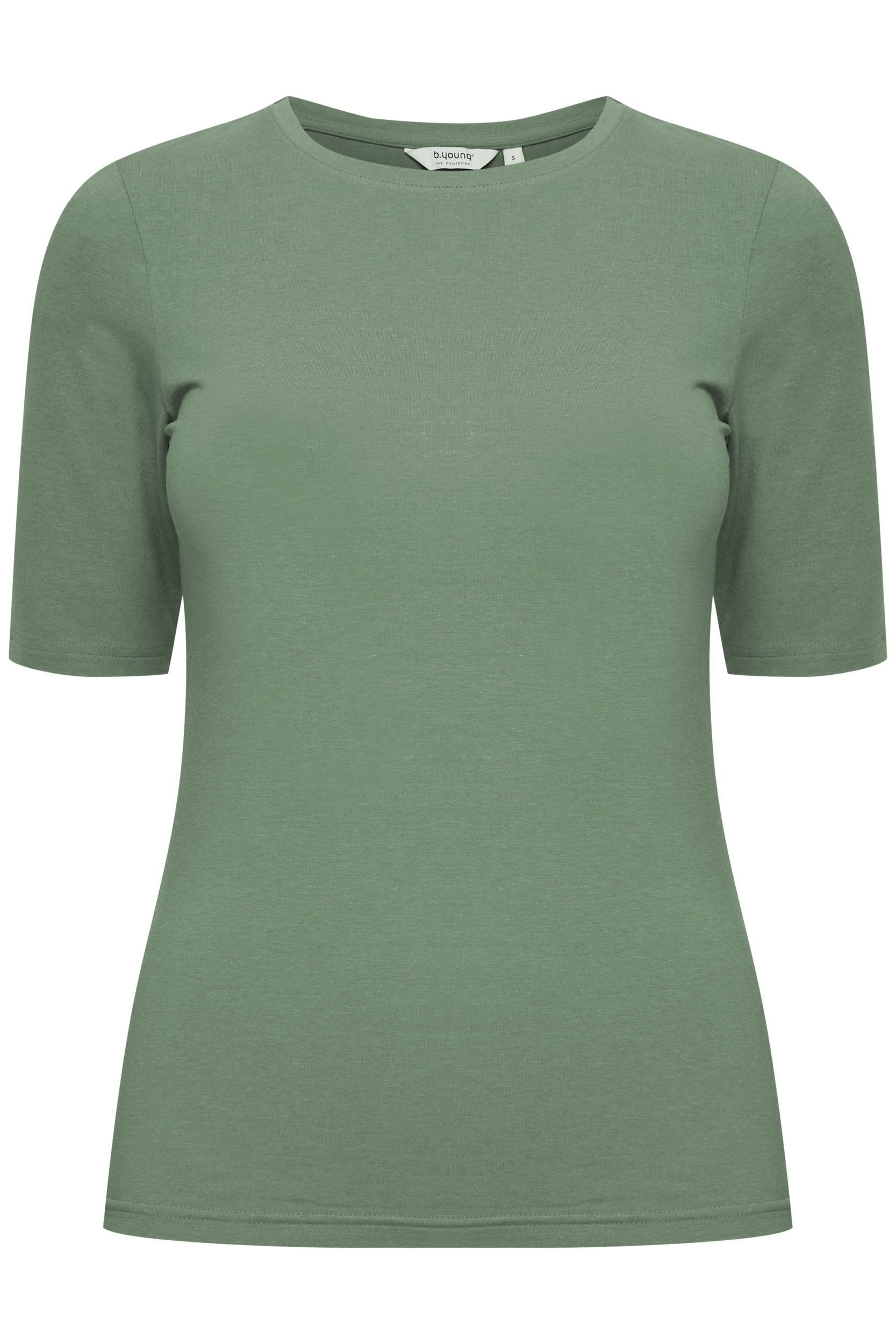 b.young T-Shirt Slim Fit Ellenbogen-Länge Rundhalsausschnitt BYPAMILA TSHIR günstig online kaufen