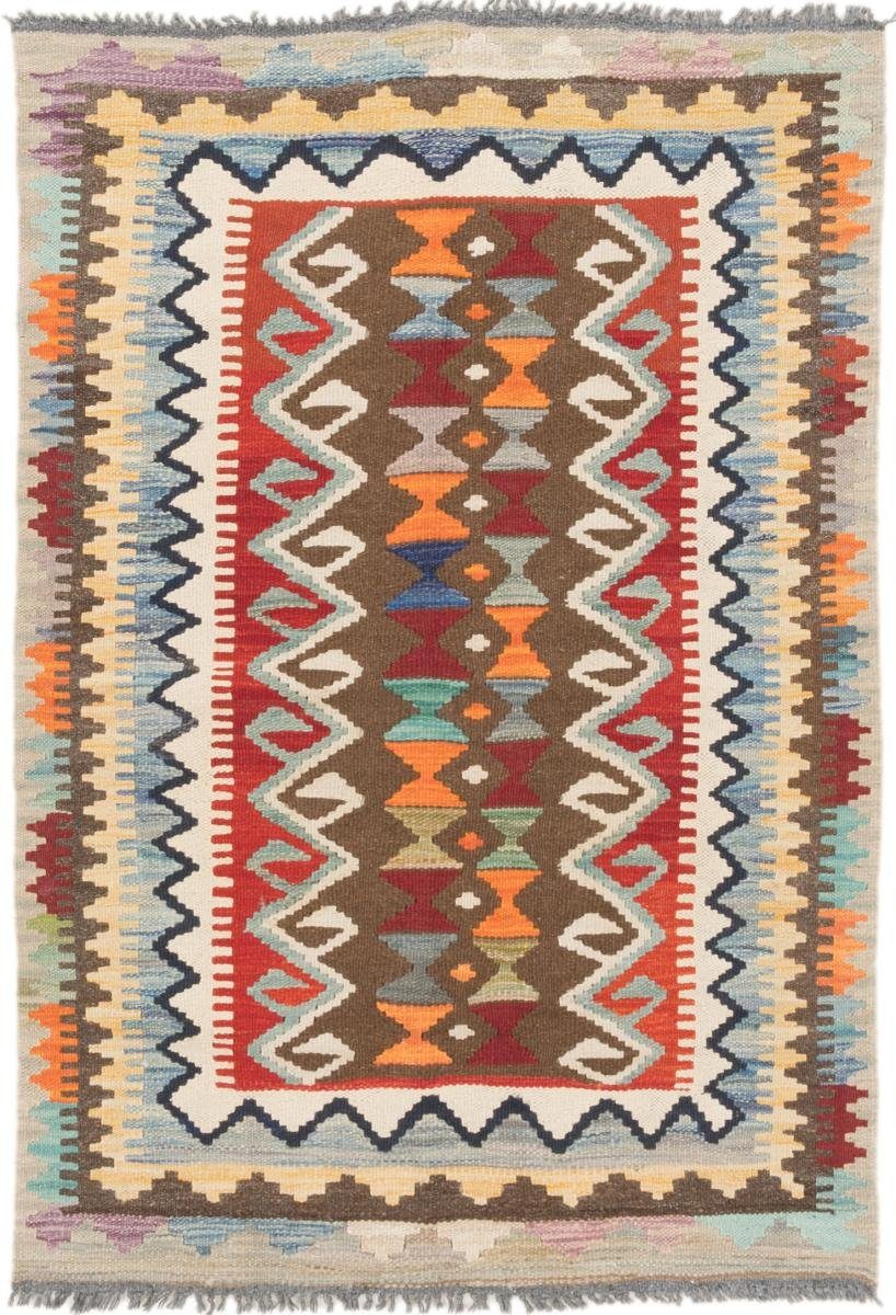 Orientteppich Kelim Afghan 85x130 Handgewebter 3 mm Höhe: rechteckig, Trading, Nain Orientteppich