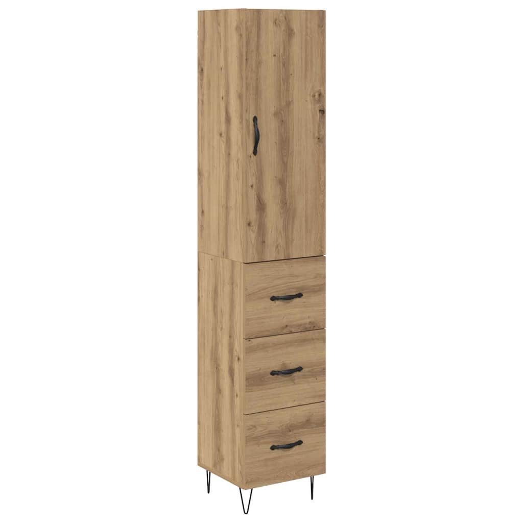 vidaXL Mehrzweckschrank 34,5 x 34 x 90 cm Mehrzweckschrank Highboard Schrank Artisan-Eiche 69