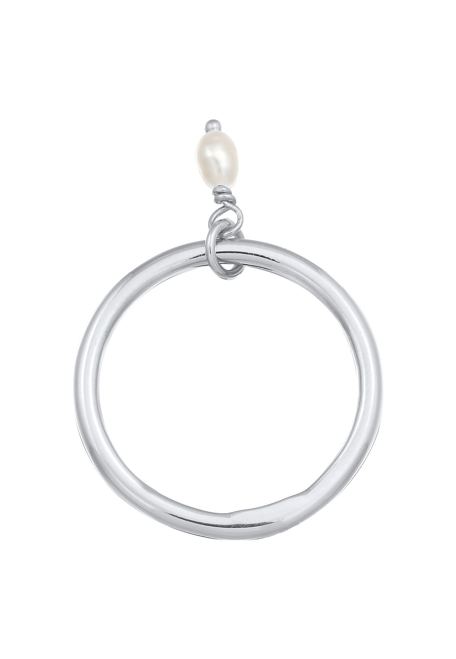 Elli Perlenring Bandring Stapelring Perle Basic 925 Ring