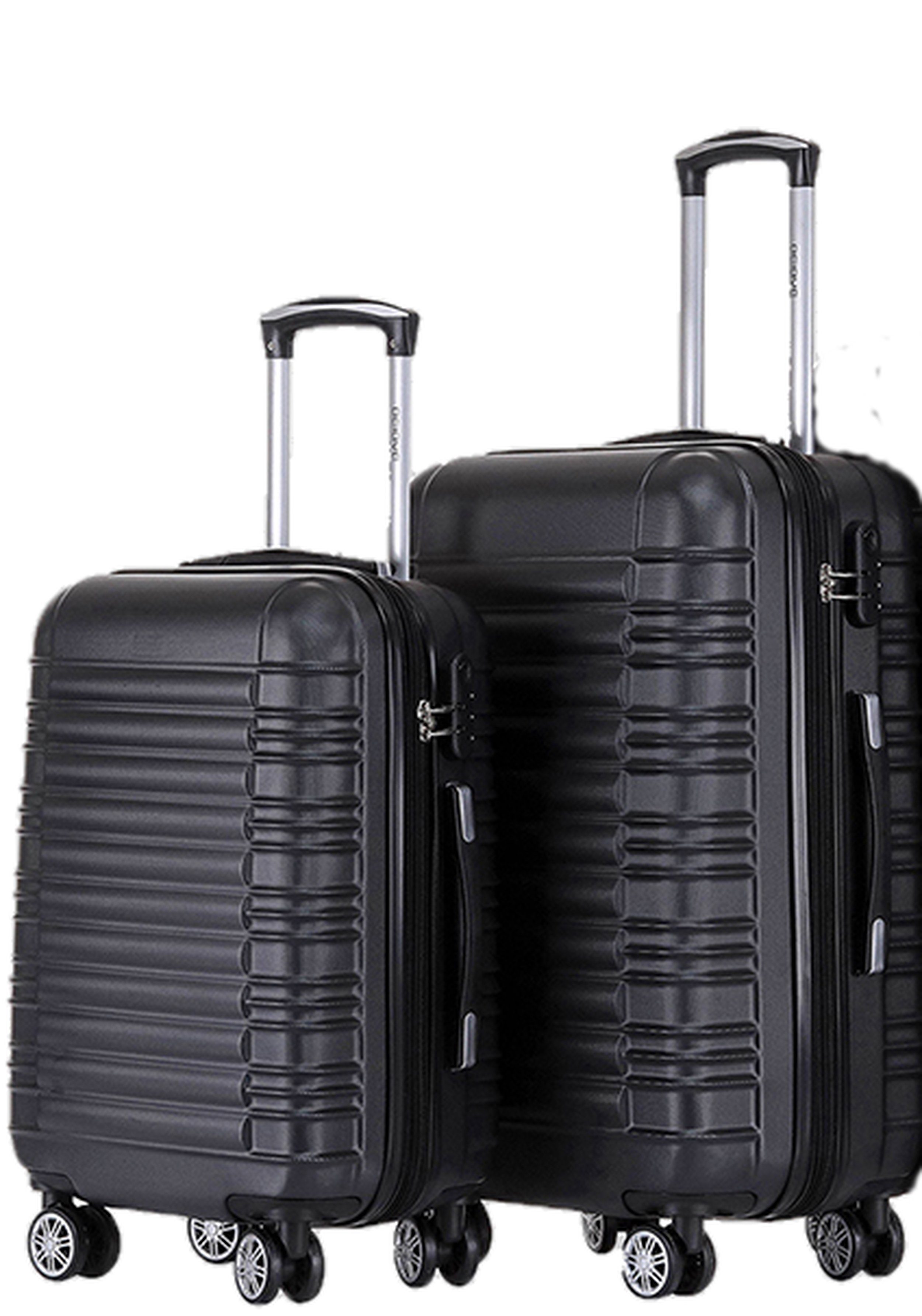 Beibye Hartschalen-Trolley - Set 2-teilig 65 + 55 cm, 4 Doppel-Rollen, Dehnfalte, div. Farben