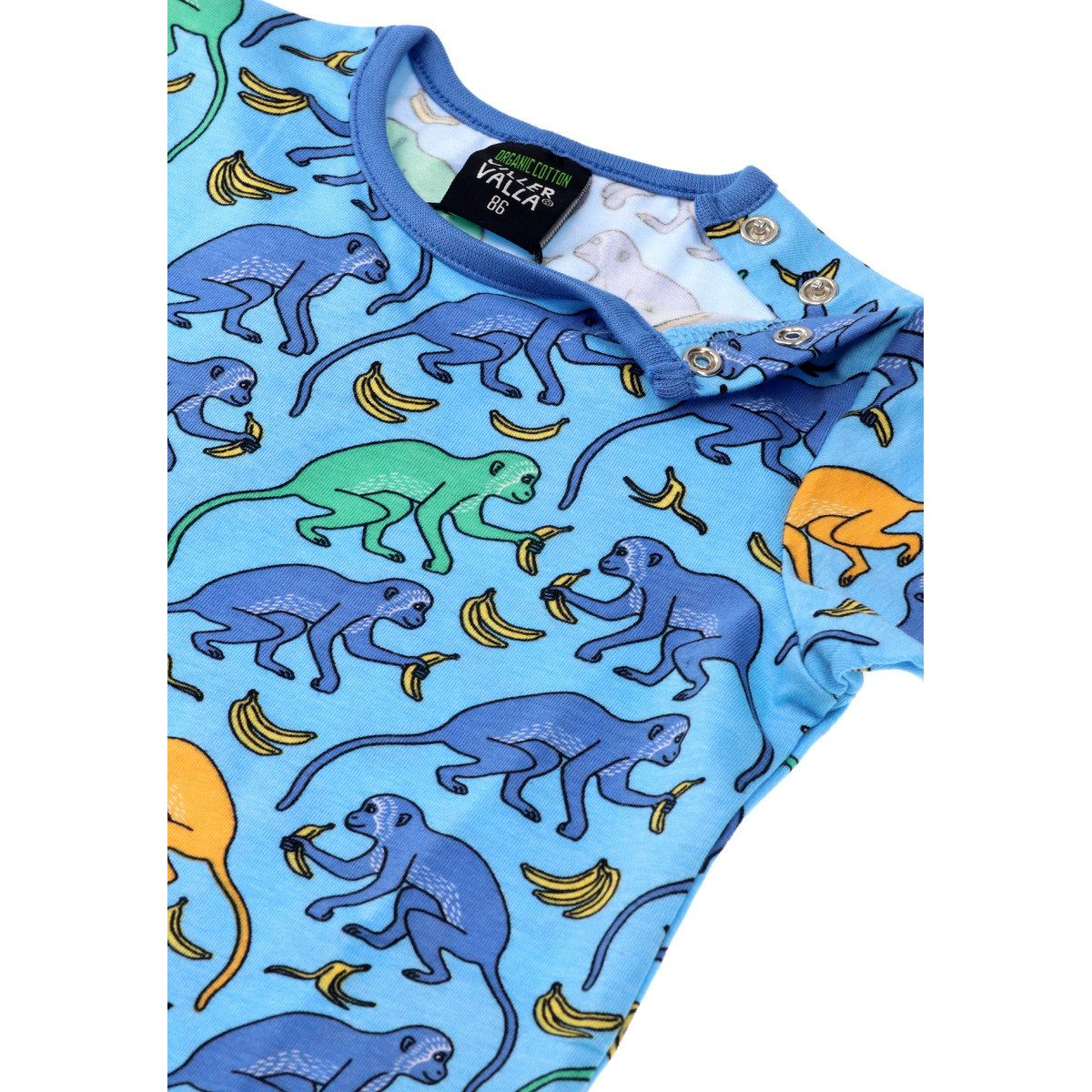 Villervalla T-Shirt Affe Unisex Kinder (1-tlg) Shirt, Oberteil, Leibchen, Funktionsshirt, Shortsleeve Shirt