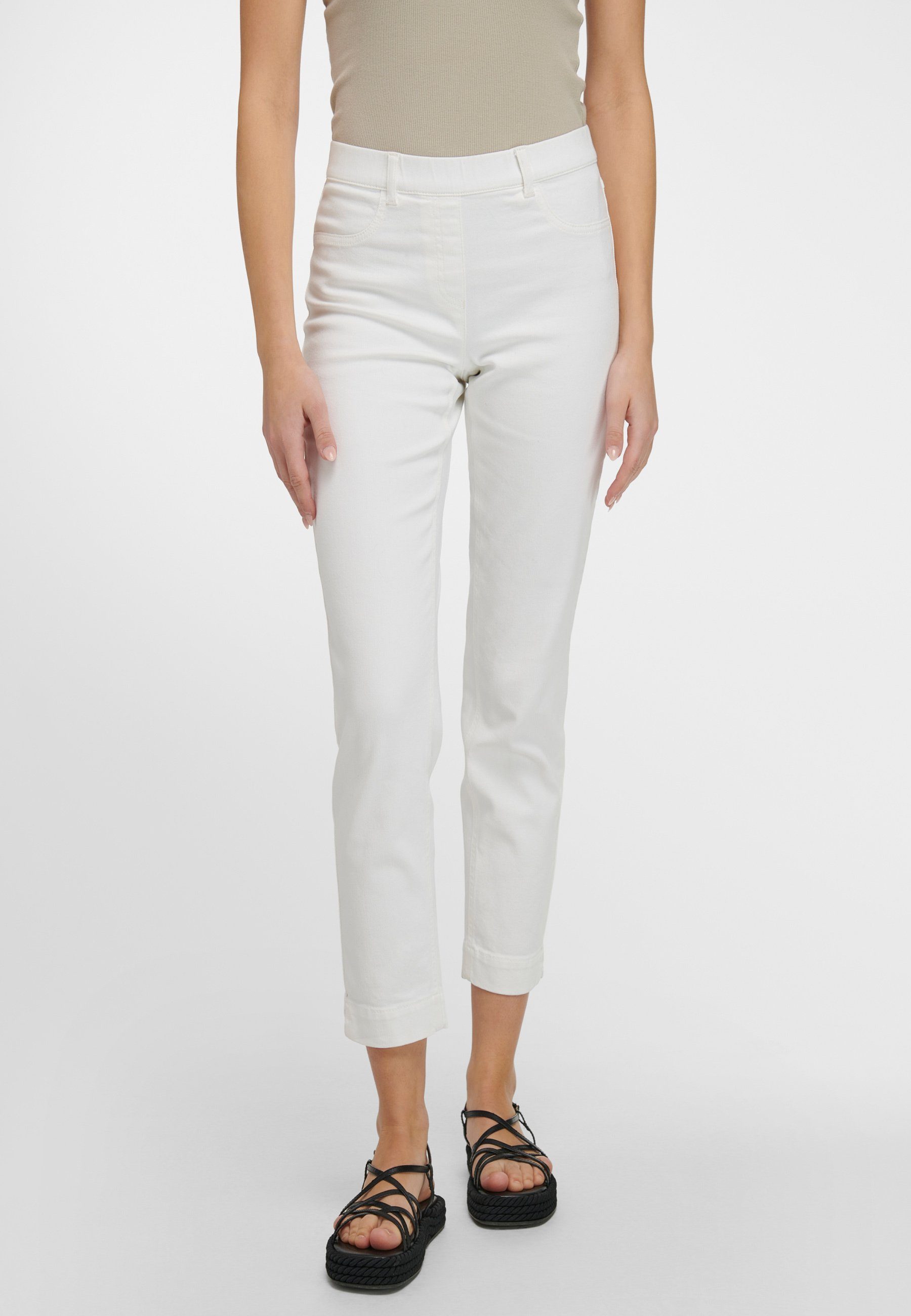 white_denim Hahn Peter Skinny-fit-Jeans Cotton
