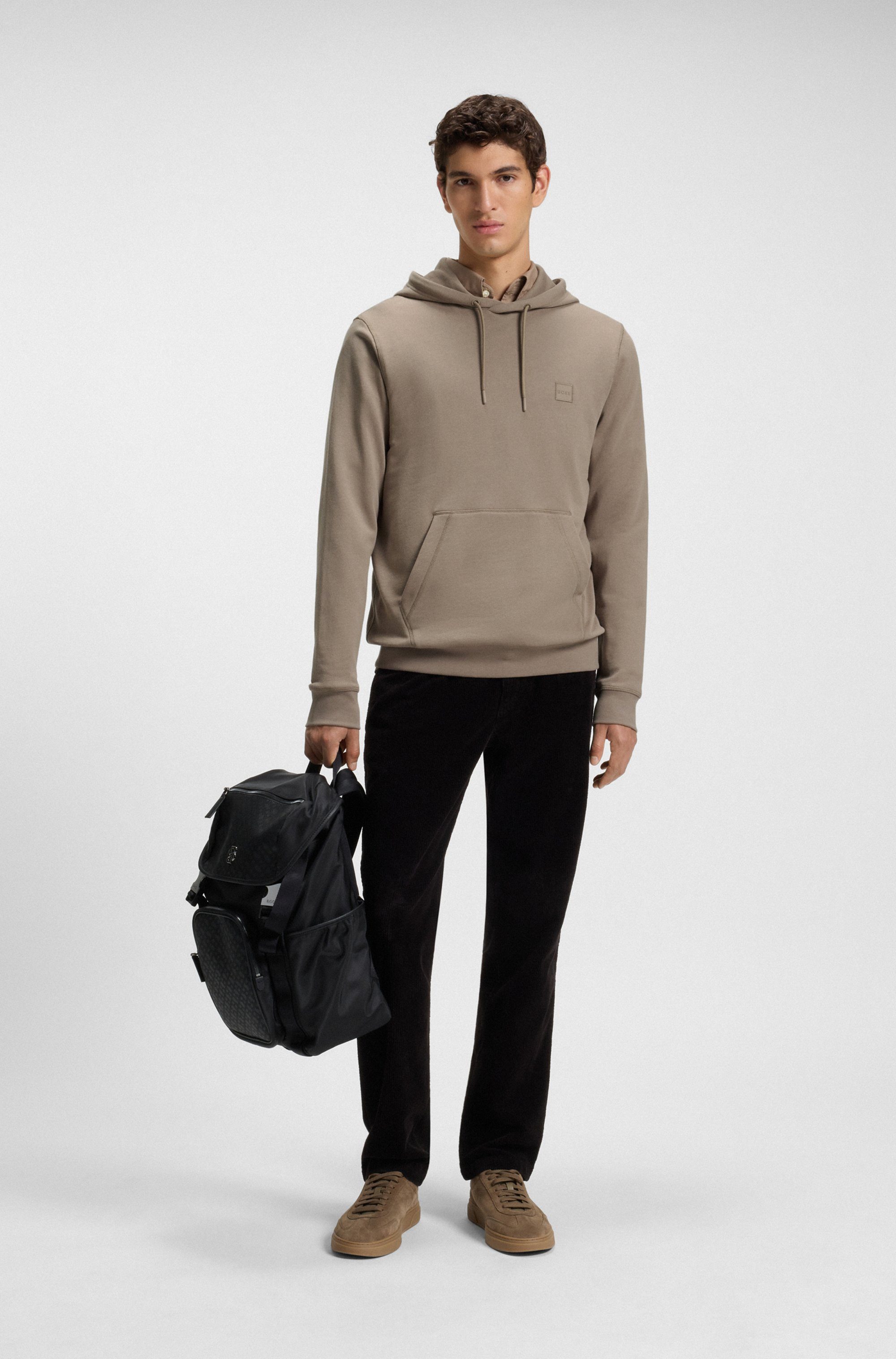 BOSS ORANGE Kapuzensweatshirt Wetalk mit gesticktem BOSS Markenlabel