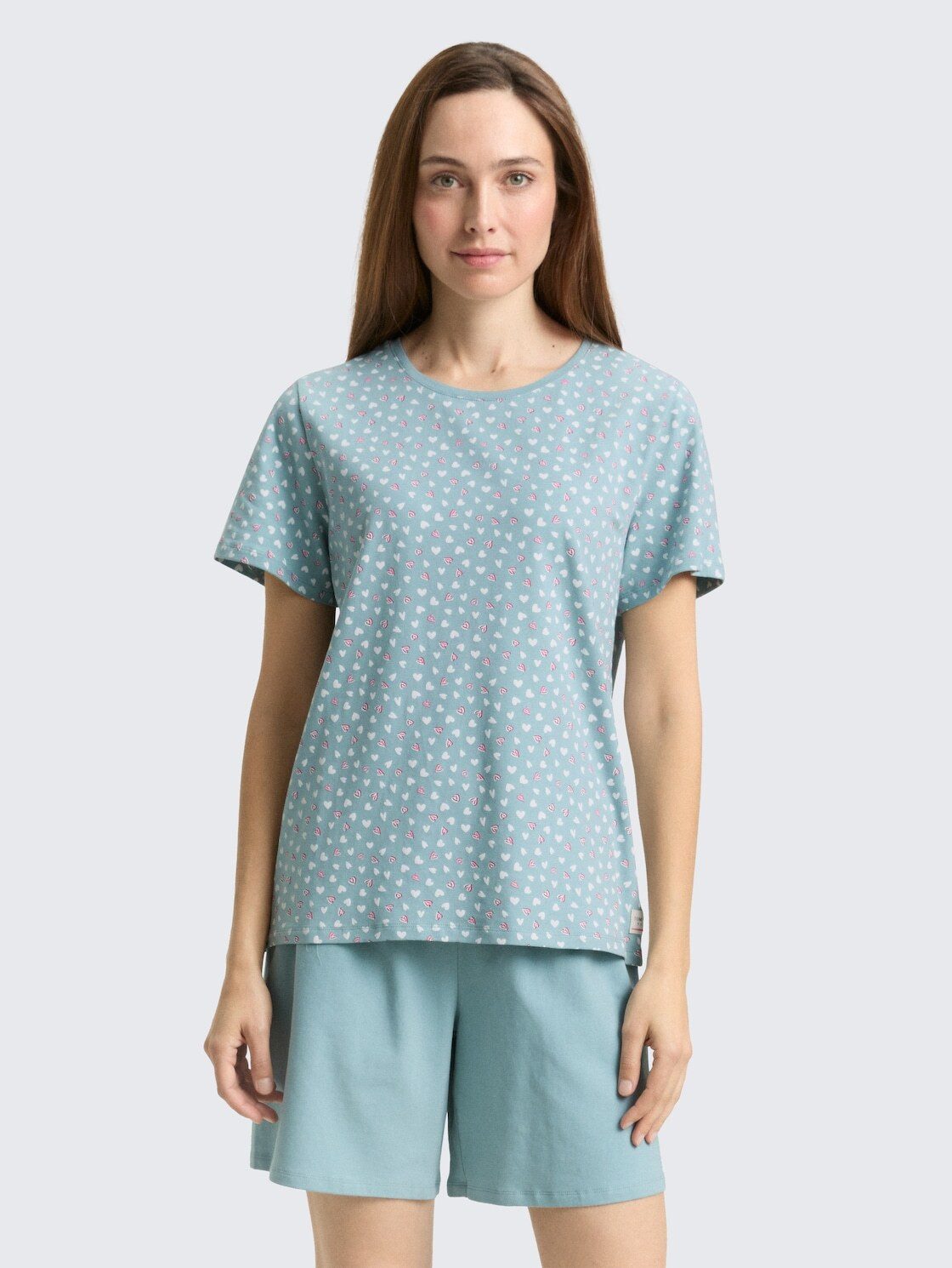 TOM TAILOR Pyjama Bodywear (2 tlg) Pyjama-Set mit Herzmuster