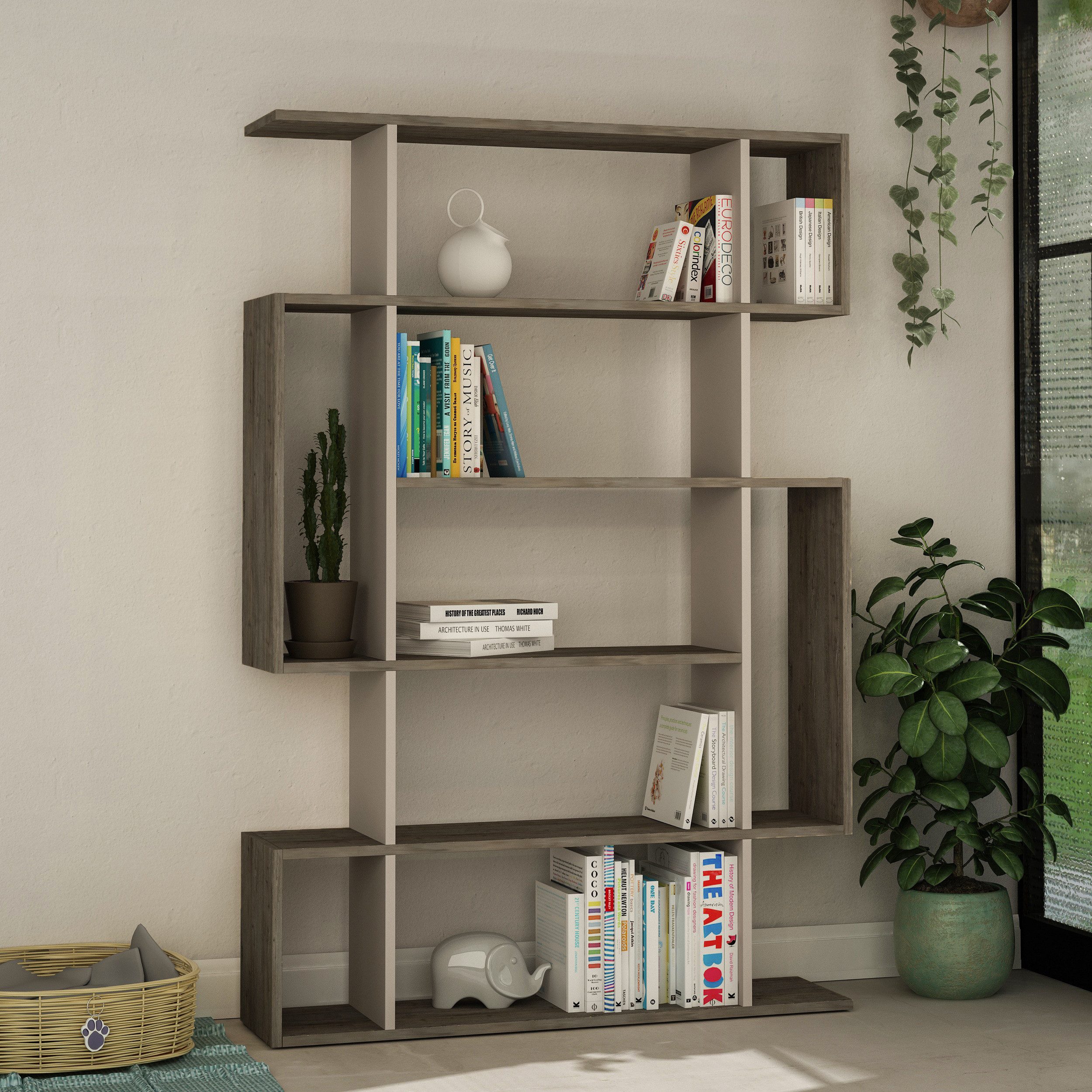 Decortie Bücherregal Mito, Modernes Bücherregal, Vitrine, günstig online kaufen