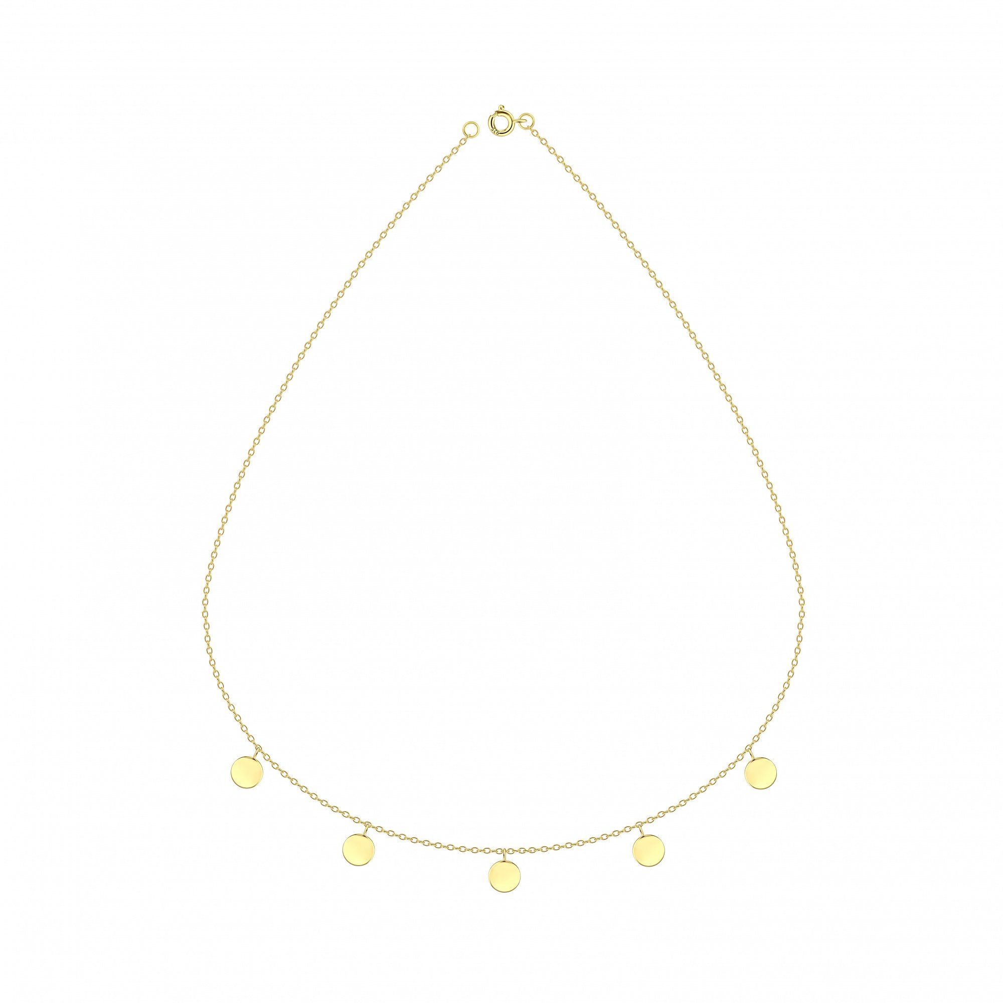 ALEXANDER YORK Kette mit Anhänger PLÄTTCHEN in Gold, 925 Sterling Silber