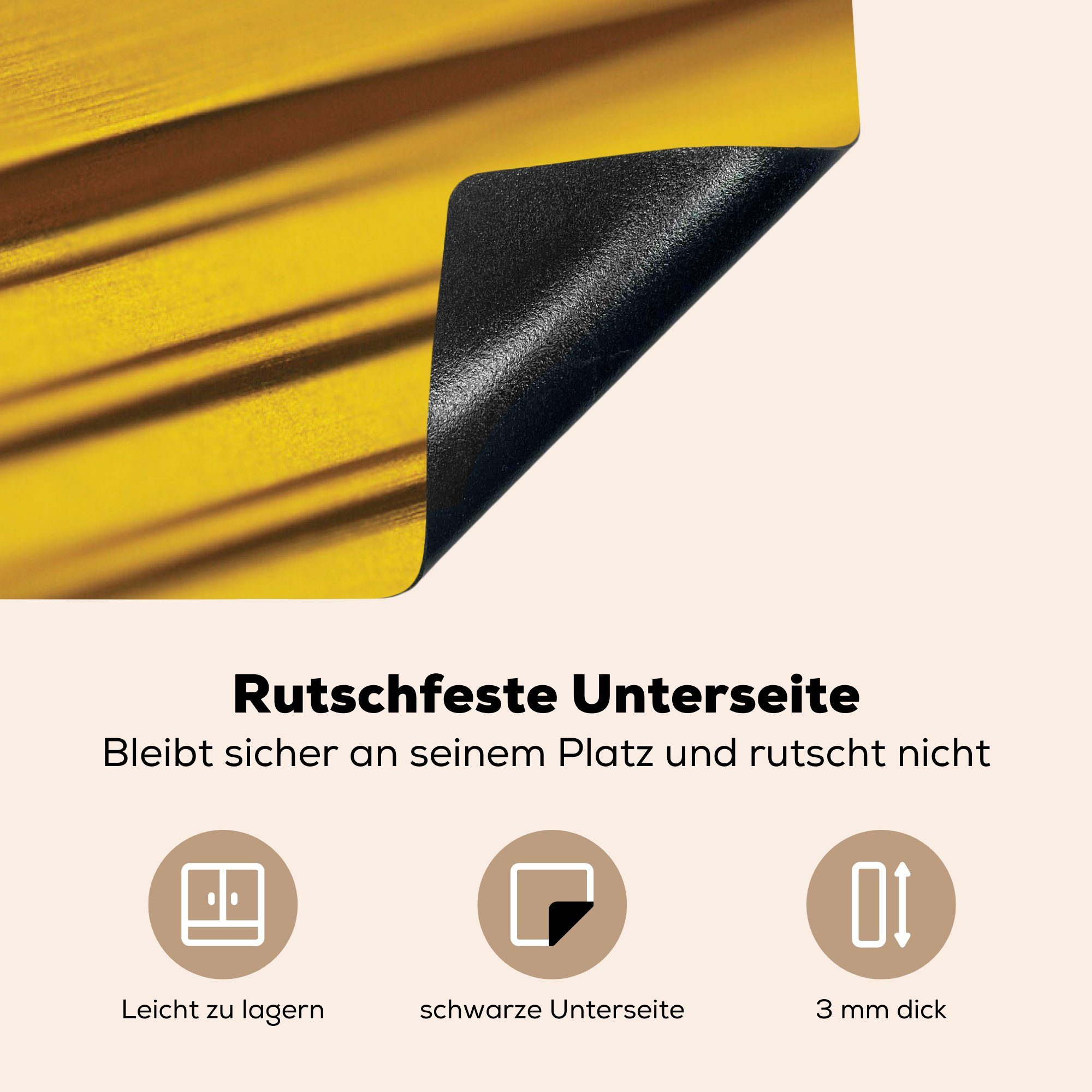 MuchoWow Herdblende-/Abdeckplatte küche, Ceranfeldabdeckung der Vinyl, 81x52 für Maßbands, Nahaufnahme eines Induktionskochfeld Ziffer cm, 2 Schutz die (1 tlg)