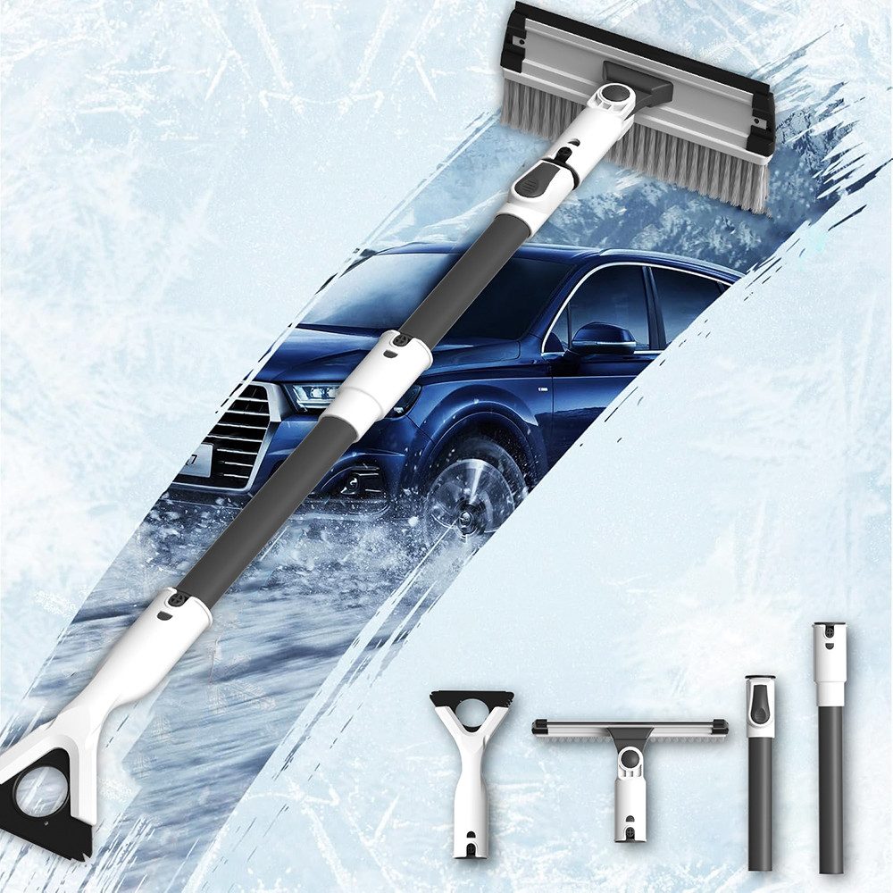 Airminti Скребок для льда Скребок для льда 4 in 1 Schneeschaufel,Fensterbürste, Скребок для льда AUTO 180° Schneebürste multifunktionale Enteisungsschaufel