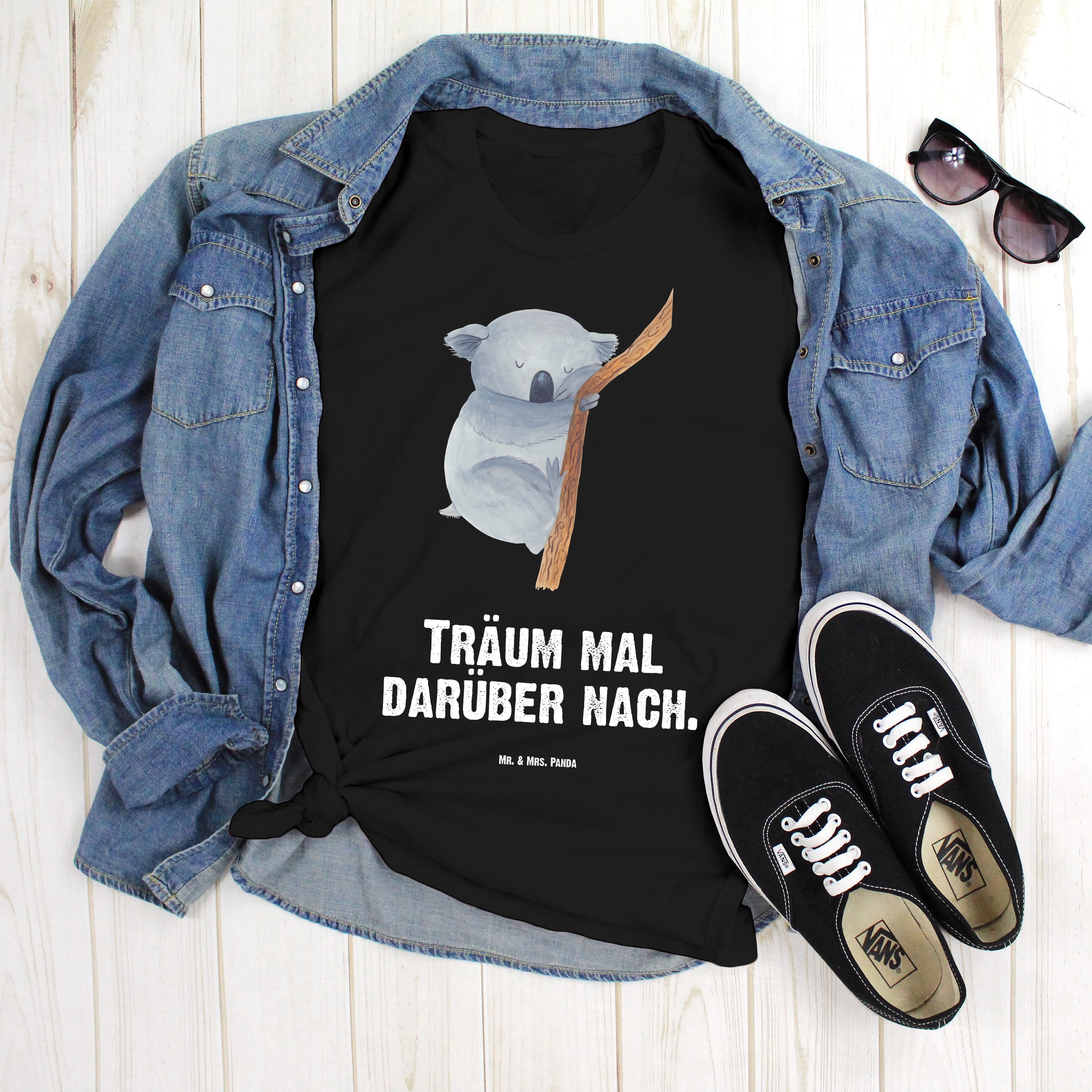 Mr. & Mrs. Panda T-Shirt Koalabär, Größe M T-Shirt, Schwarz, Shirt, Traumland, Koalabär, Bär, (Packung) Traum Koala Lustige Sprüche