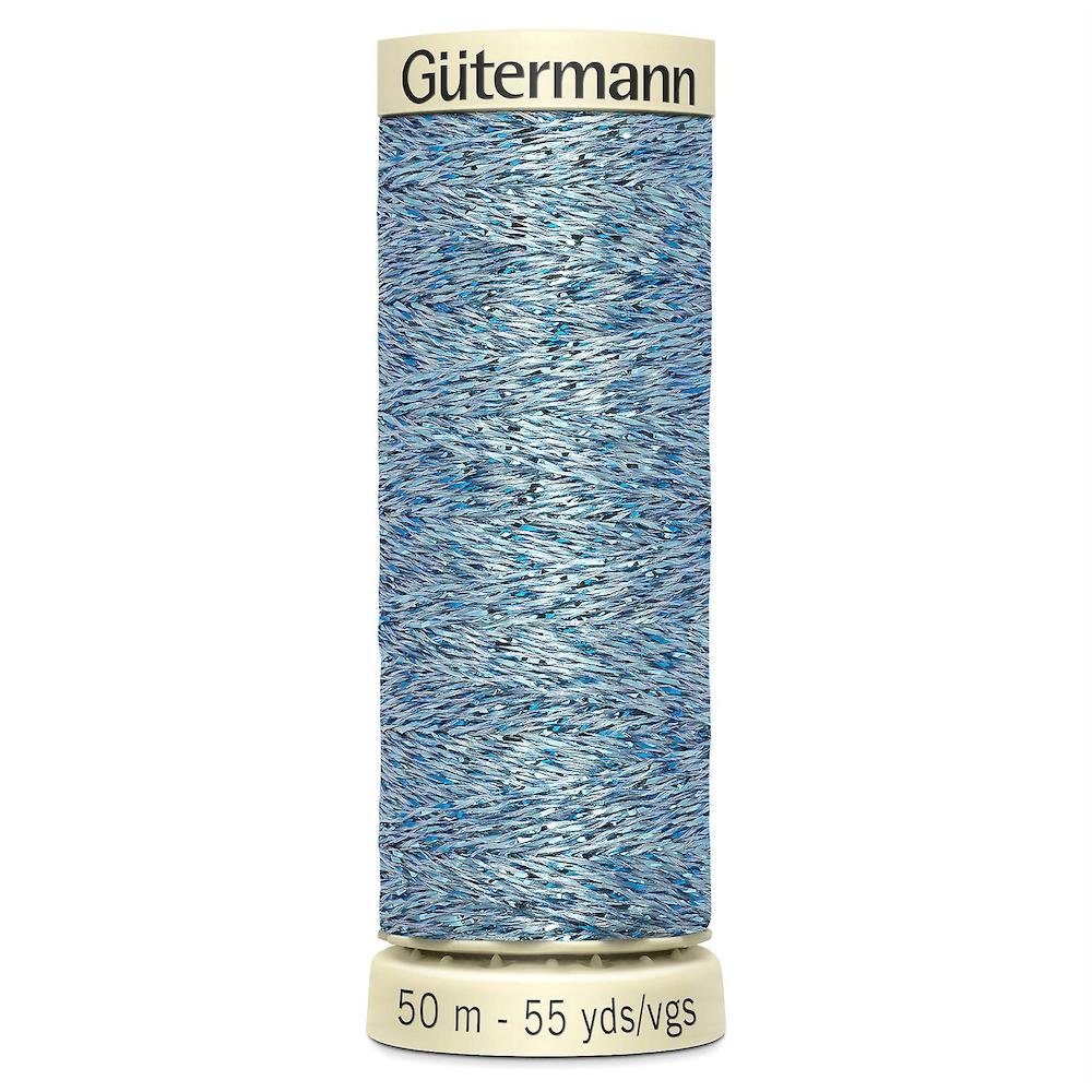 Gütermann Dekofigur Metalleffekt-Faden W 331 50 m W331 0143 hellblau | Dekofiguren