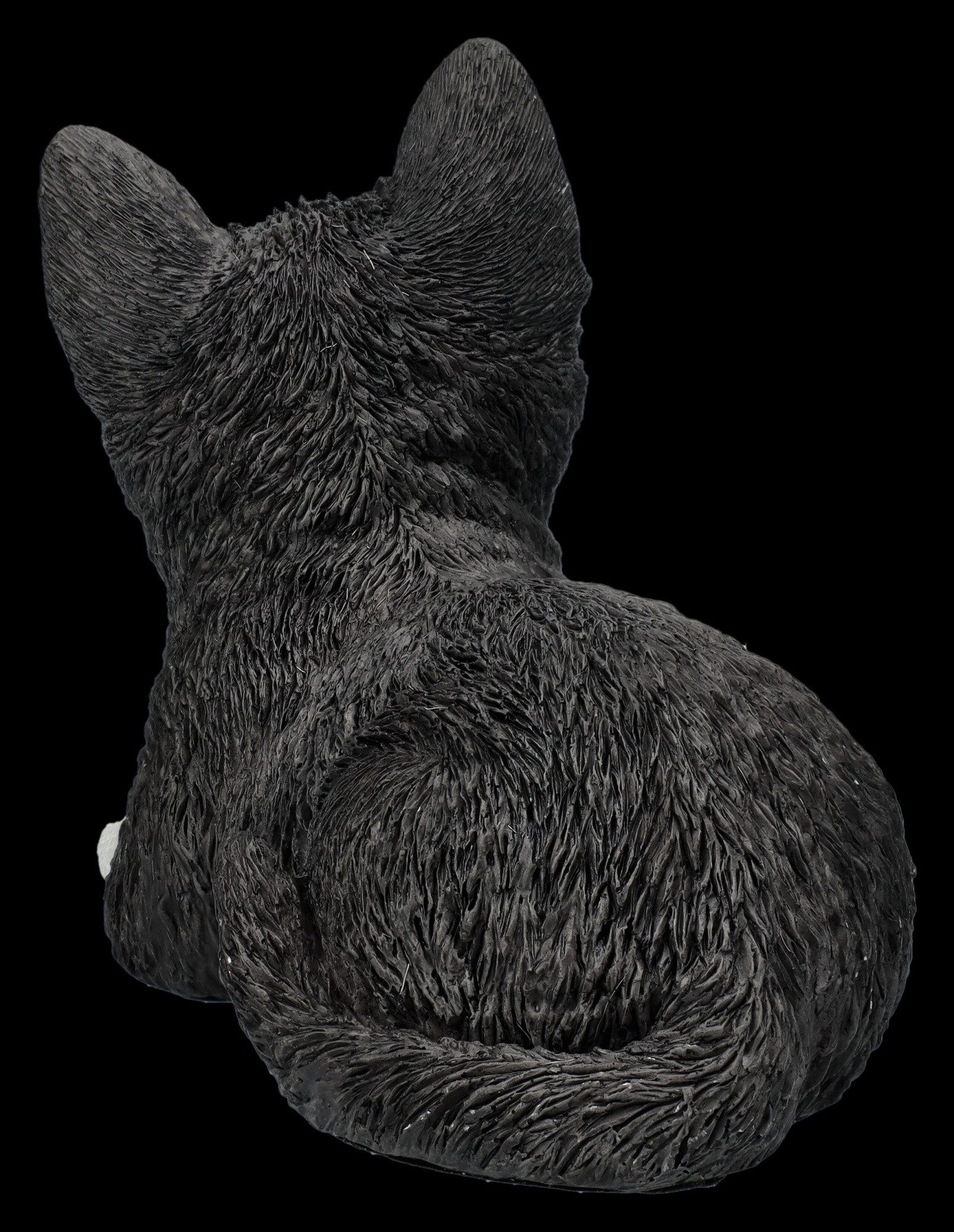 Figuren Shop GmbH Tierfigur Katzenfigur – Süßes Kätzchen Deko Statue handbemalt Polyresin 14 cm