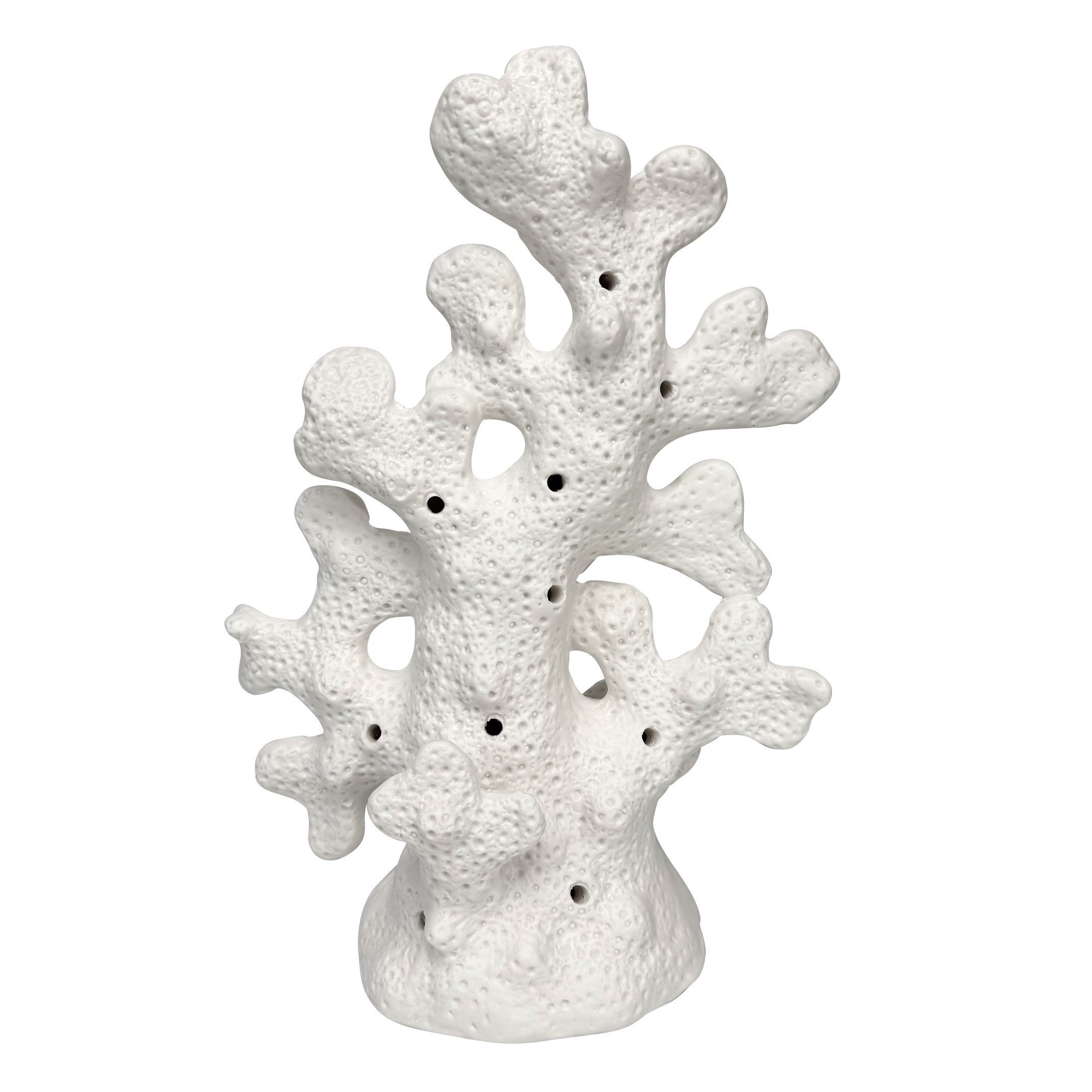 Online-Fuchs Dekofigur Koralle aus Keramik mit LED-Beleuchtung und Timer - günstig online kaufen