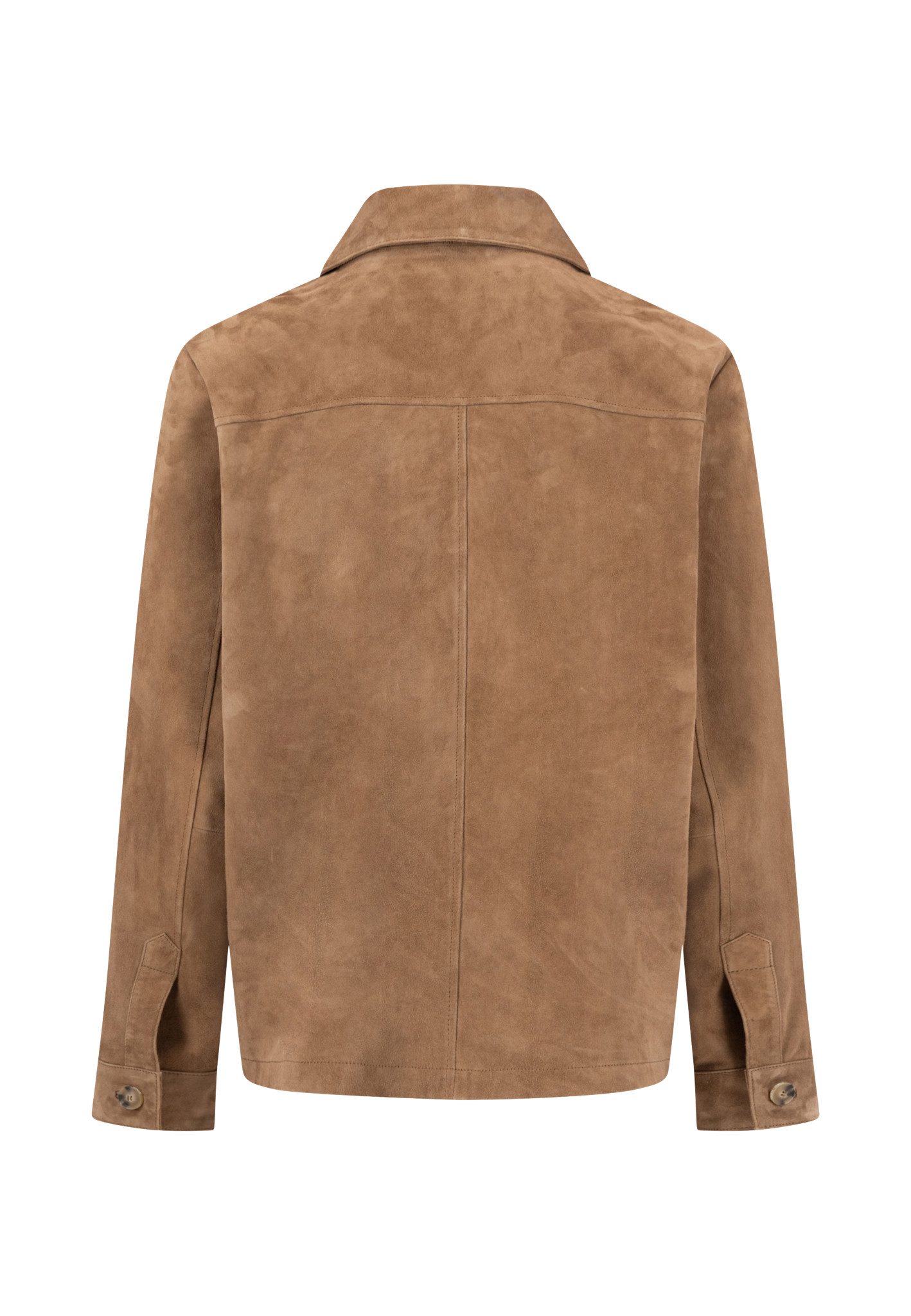 FYNCH-HATTON Lederjacke - Jacke aus Veloursleder mit Brusttaschen - Velours Overshirt Herren