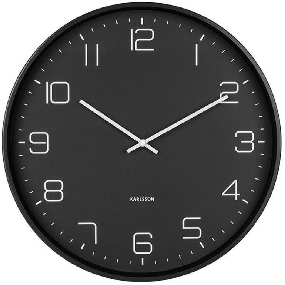Karlsson Uhr Wanduhr Lofty Mattschwarz