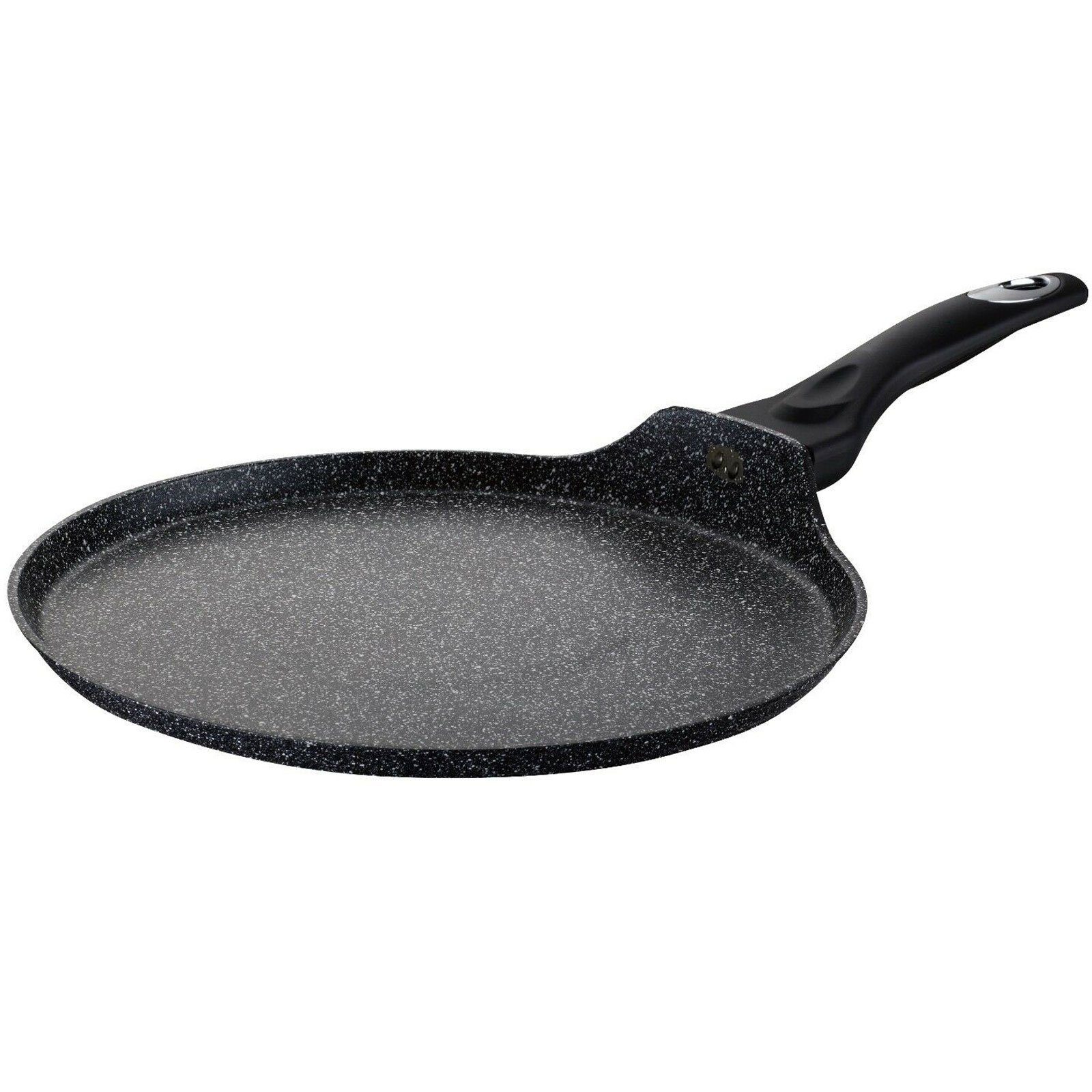 Cheffinger Crêpepfanne Pfannkuchen Pfanne 28 cm Crêpepfanne Pancakes,  Aluminium (Bratpfanne für Blinis Crêpes Omeletts), Antihaftbeschichtung:  3-Fache Marmortbeschichtung