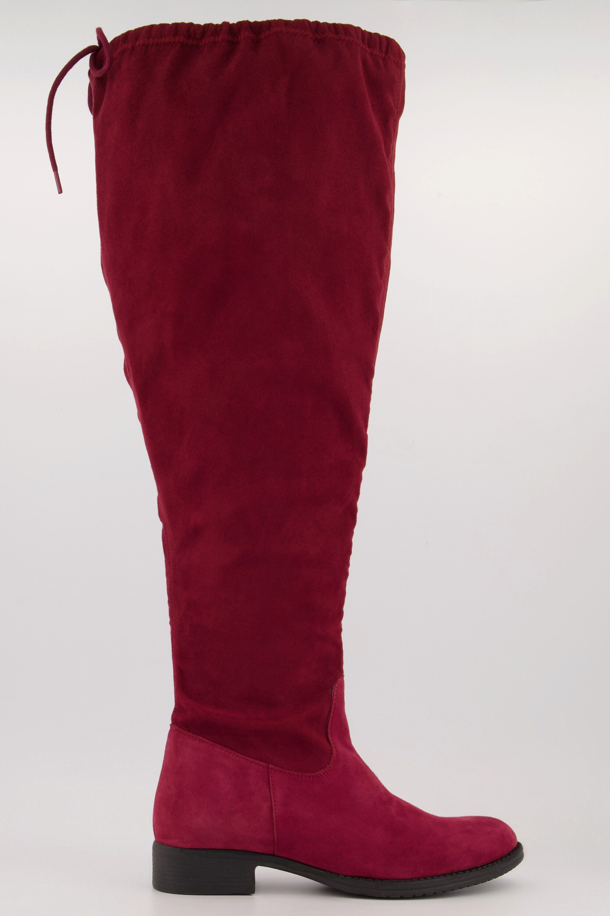 Ulla Popken Overknee-Stiefel Bindeband Reißverschluss Weite H Stiefel günstig online kaufen