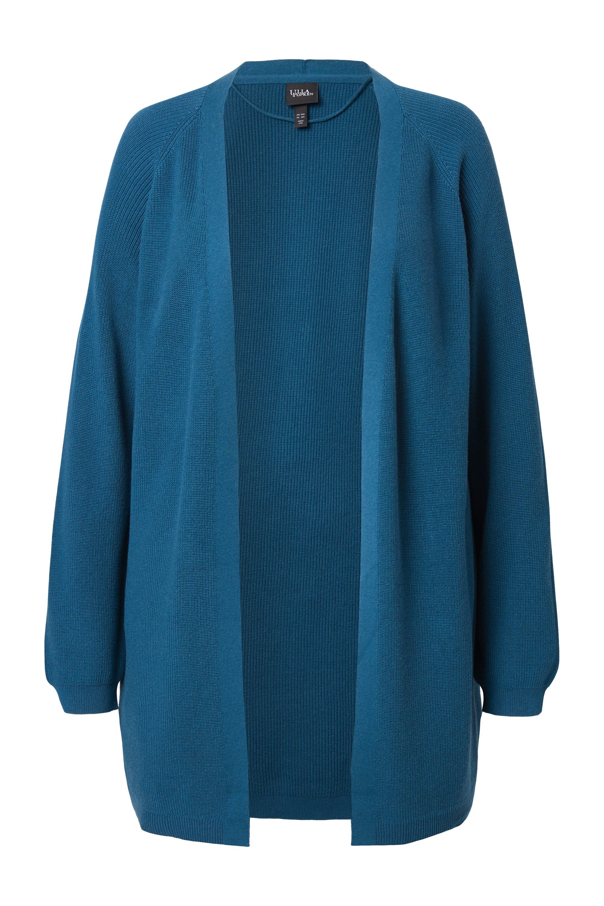 Ulla Popken Strickjacke Long-Strickjacke Rippstrick offene günstig online kaufen